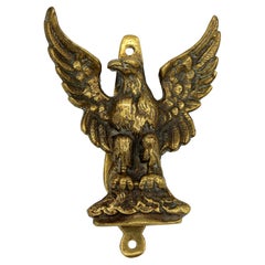 Antique Early 20th Century Solid Cast Brass Eagle Door Knocker