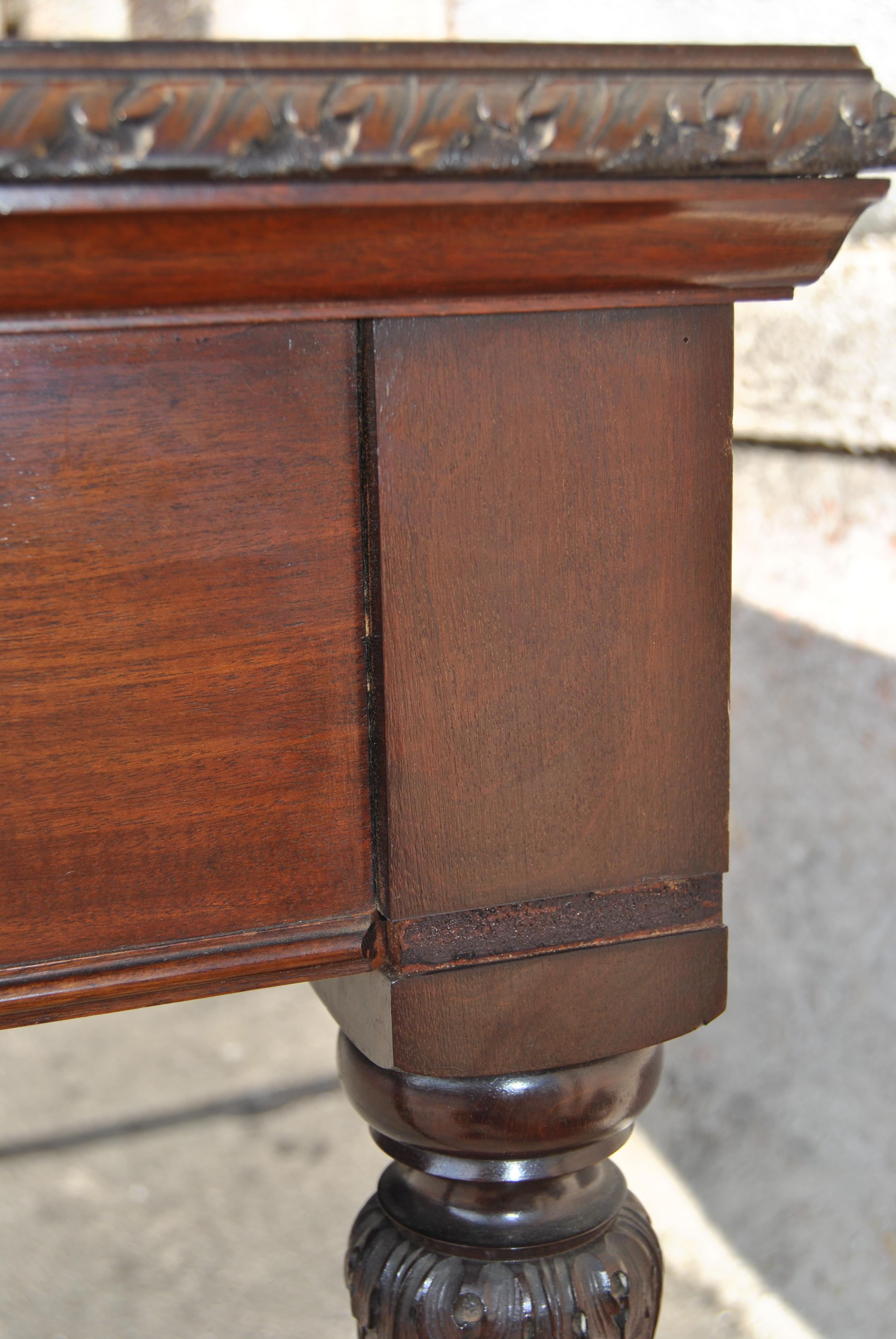 Early 20th Century Solid Mahogany English Hall Table / Sideboard 3