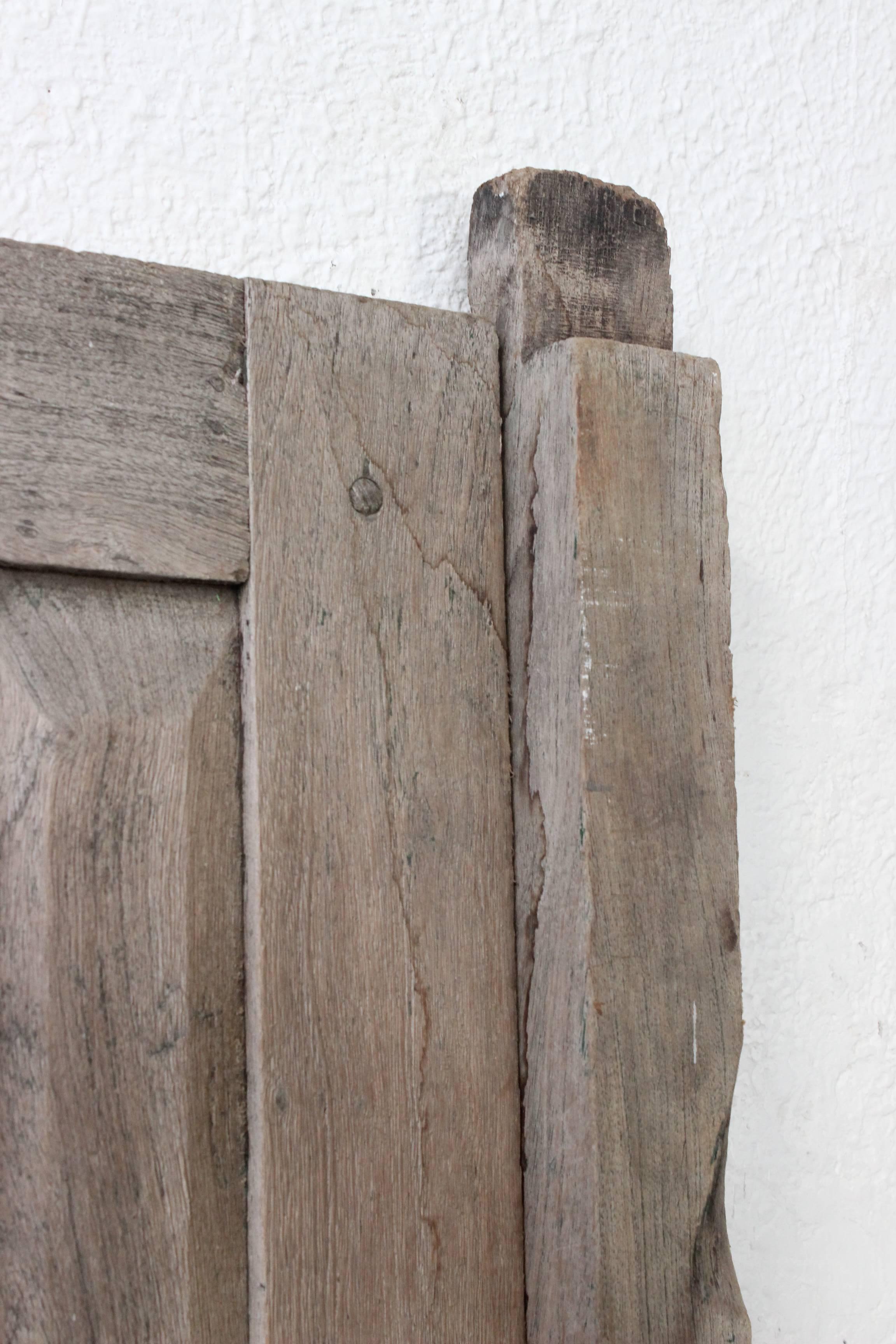 Early 20th Century Solid Mesquite Wood Door Found in Western México 1