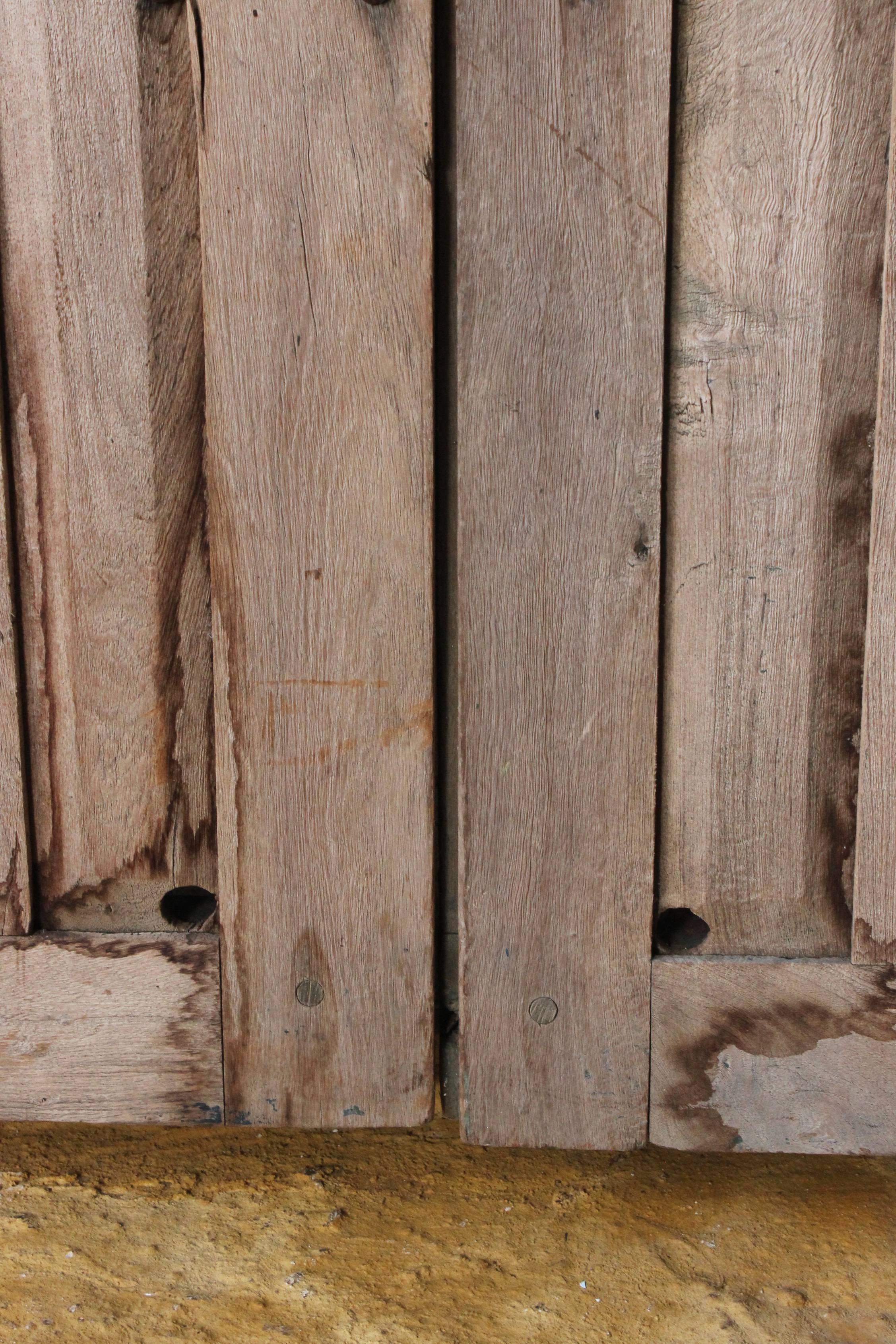 Early 20th Century Solid Mesquite Wood Door Found in Western México 2