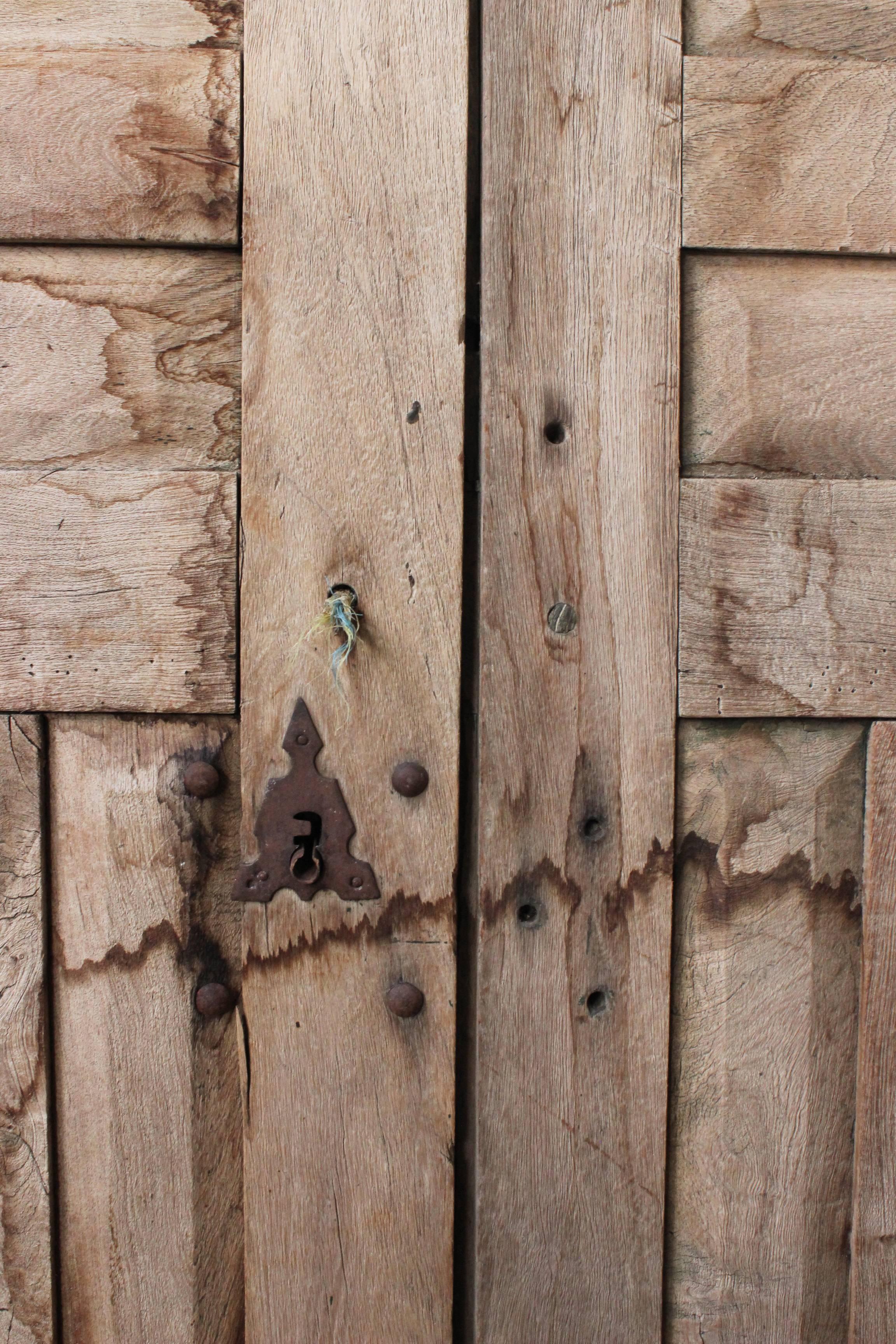 Early 20th Century Solid Mesquite Wood Door Found in Western México 3