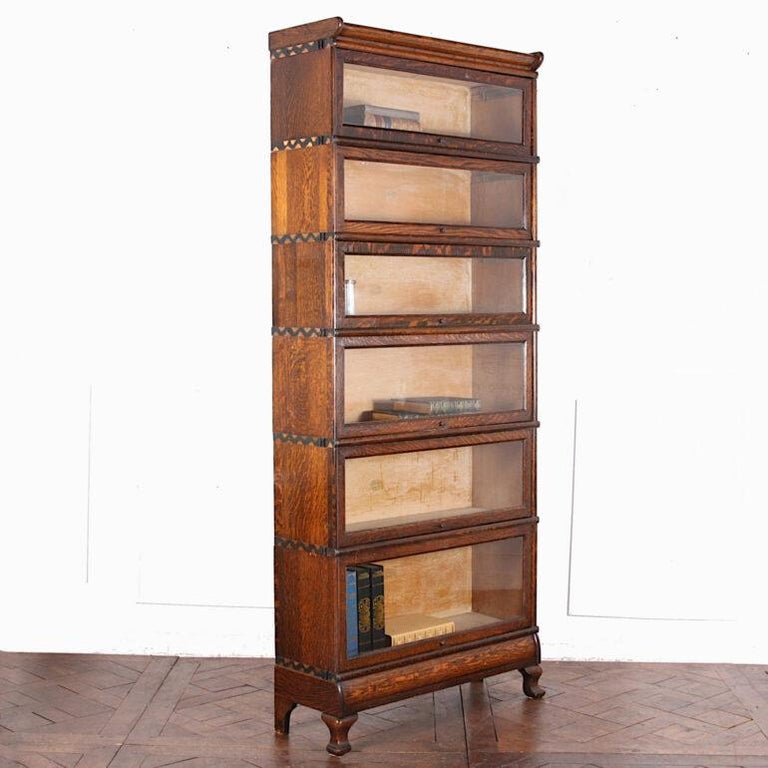 Early 20th Century Solid Oak Six Section Lawyers Bookcase 4