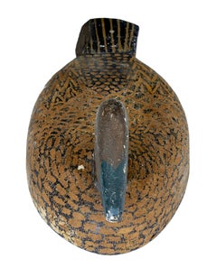 Early 20th Century Solid Wood Hand Painted Decoy Duck