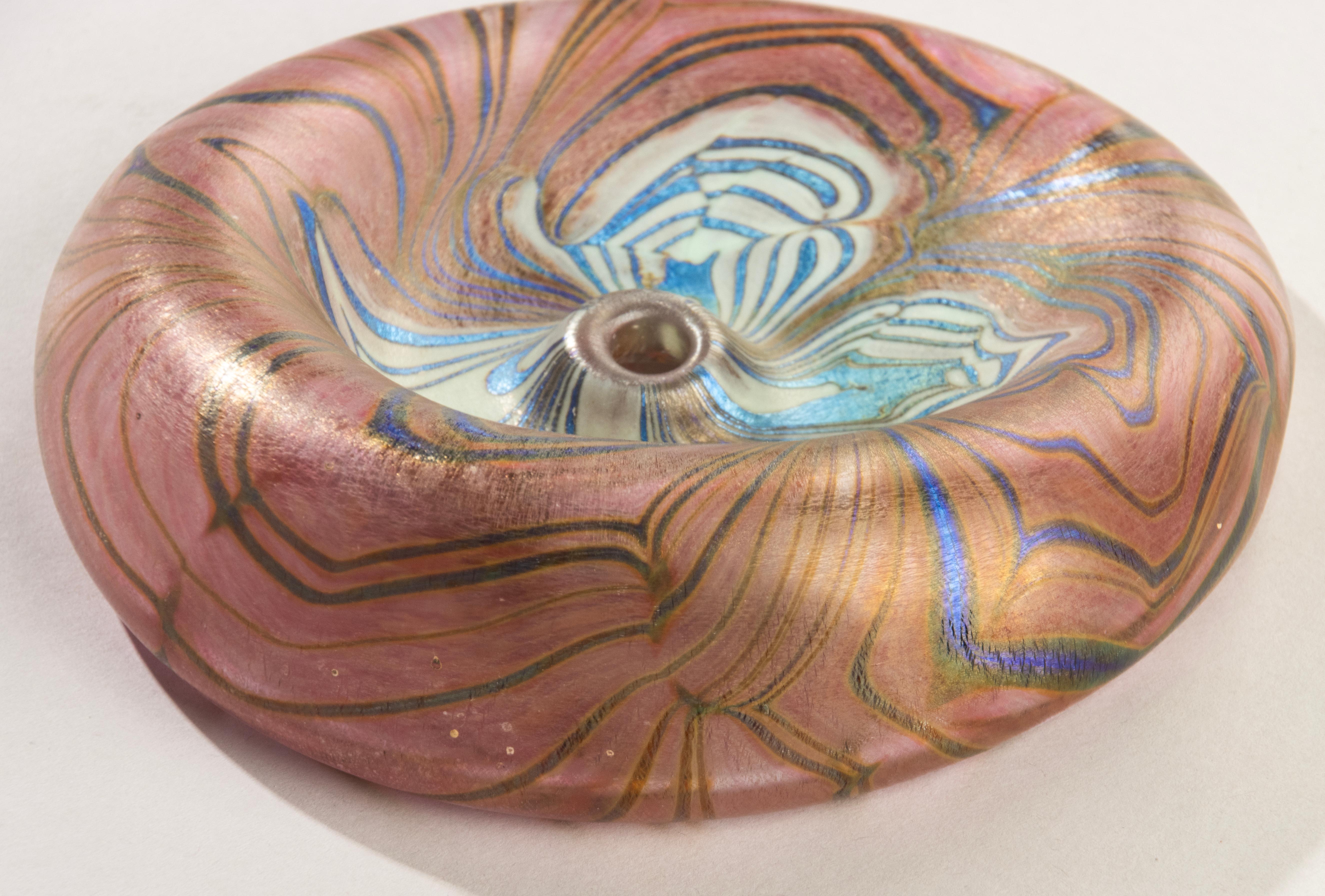 Early 20th Century Soliflore Vase - Art Nouveau Iridescent Glas For Sale 6