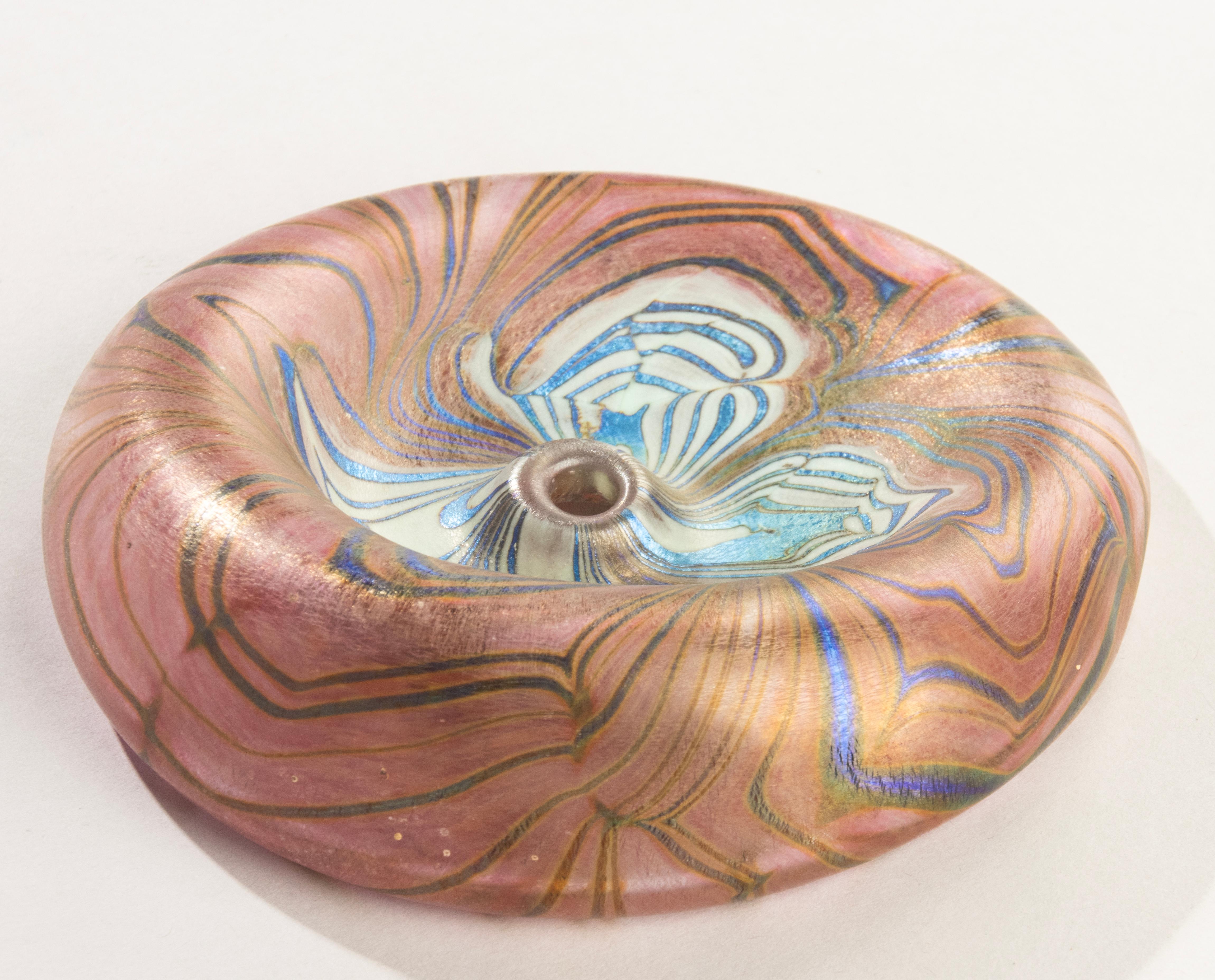 Early 20th Century Soliflore Vase - Art Nouveau Iridescent Glas For Sale 8