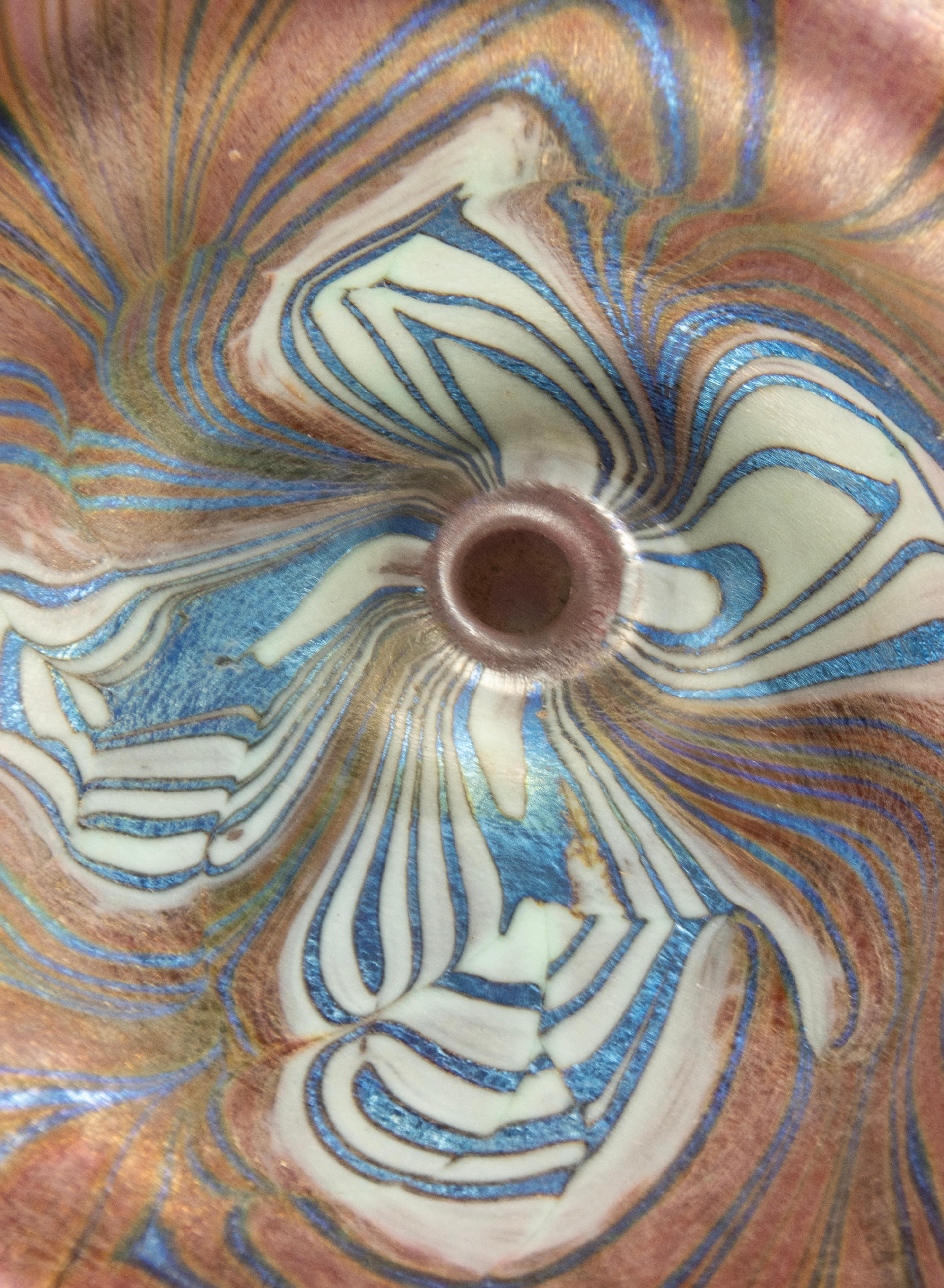 Early 20th Century Soliflore Vase - Art Nouveau Iridescent Glas For Sale 9