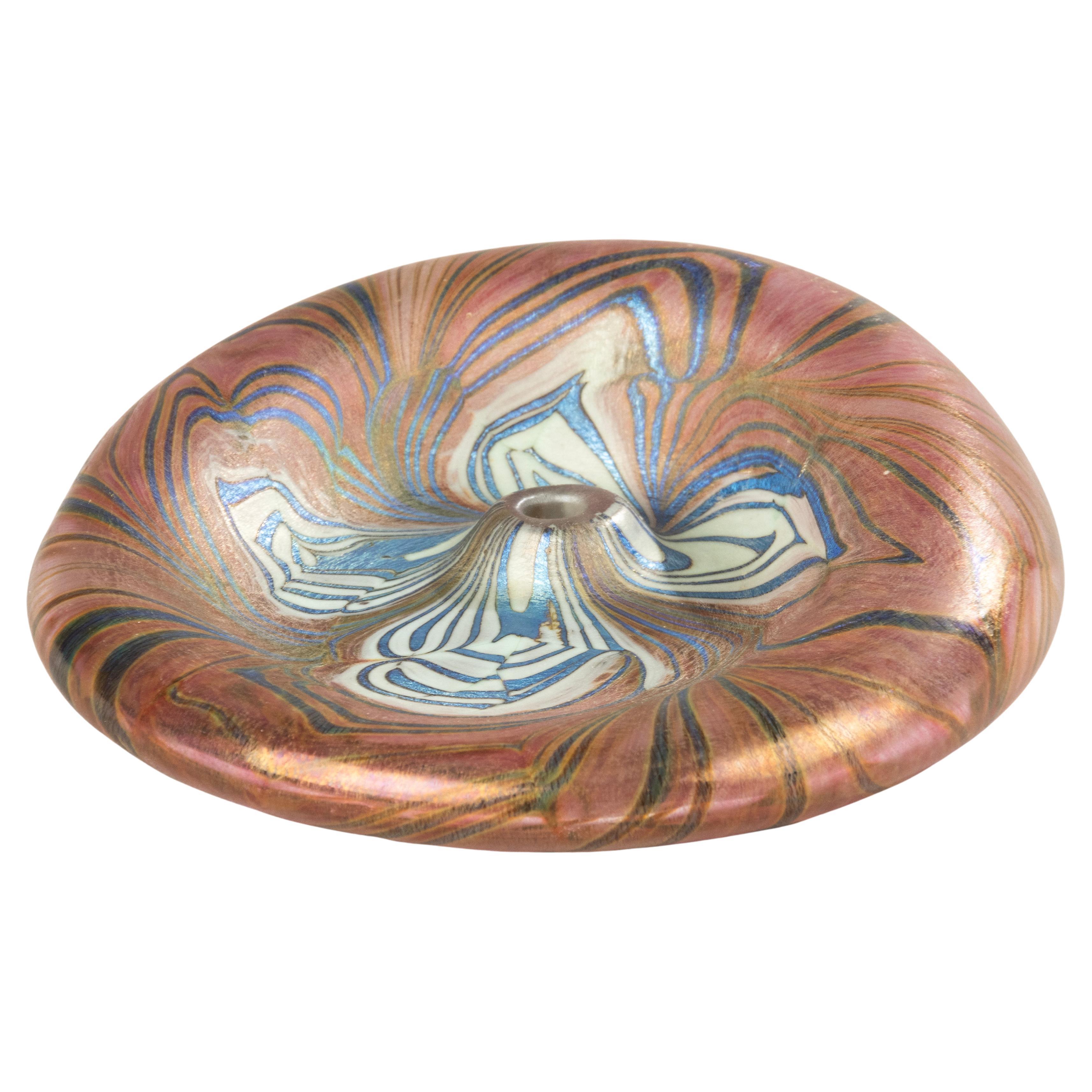 Early 20th Century Soliflore Vase - Art Nouveau Iridescent Glas For Sale
