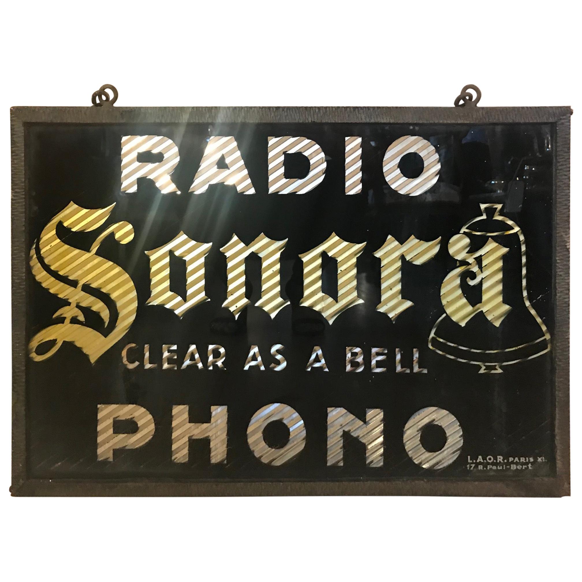 Early 20th Century Sonora Advertising Plate, 1920s