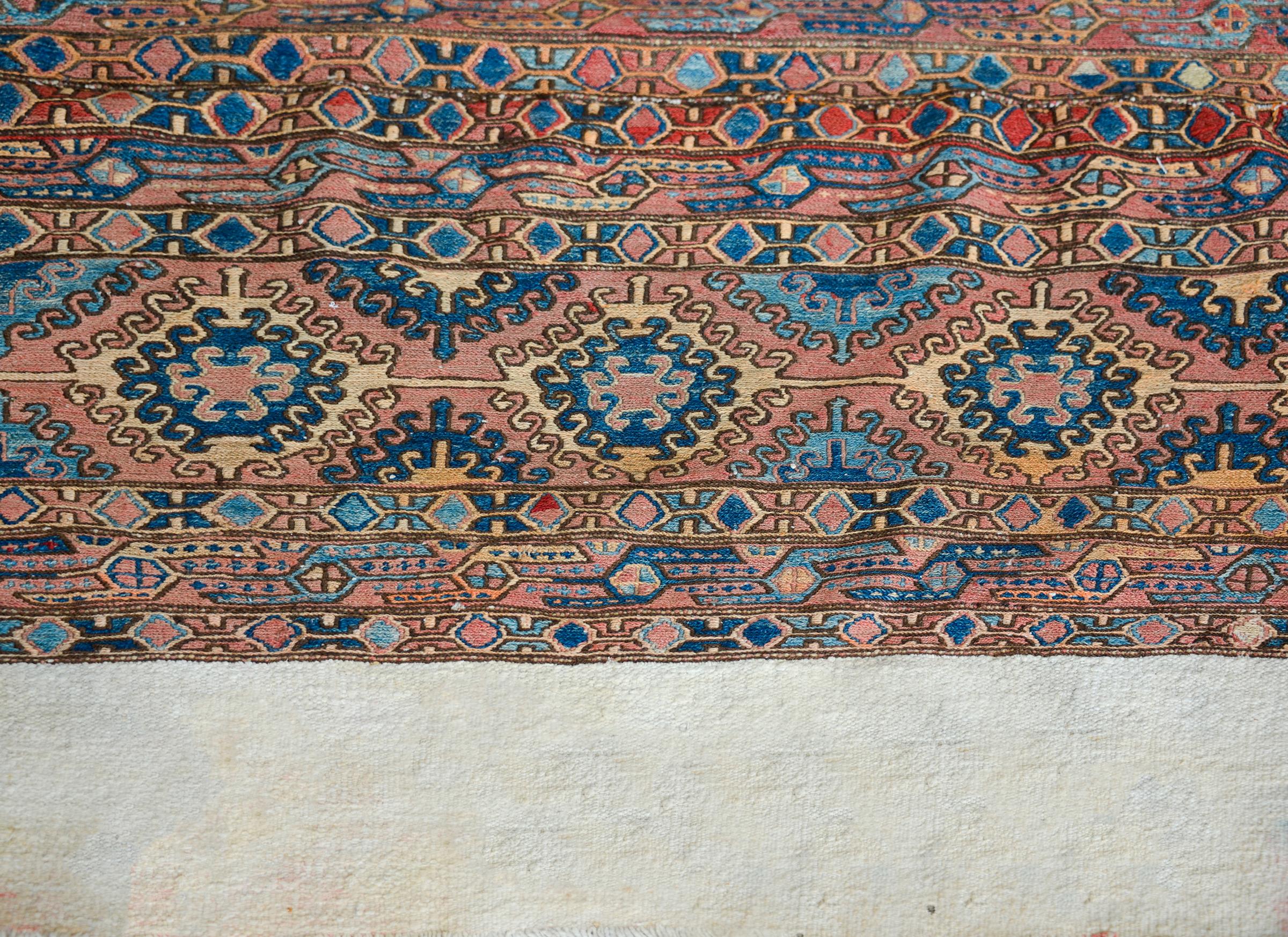 Hand-Woven Early 20th Century Soumak Rug For Sale