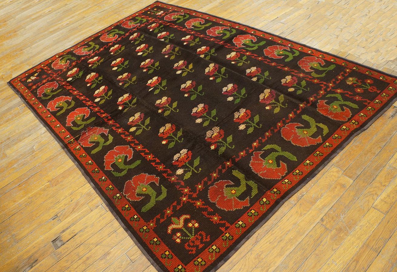 Hand-Woven Early 20th Century Spanish Alpujarra Carpet ( 5'3