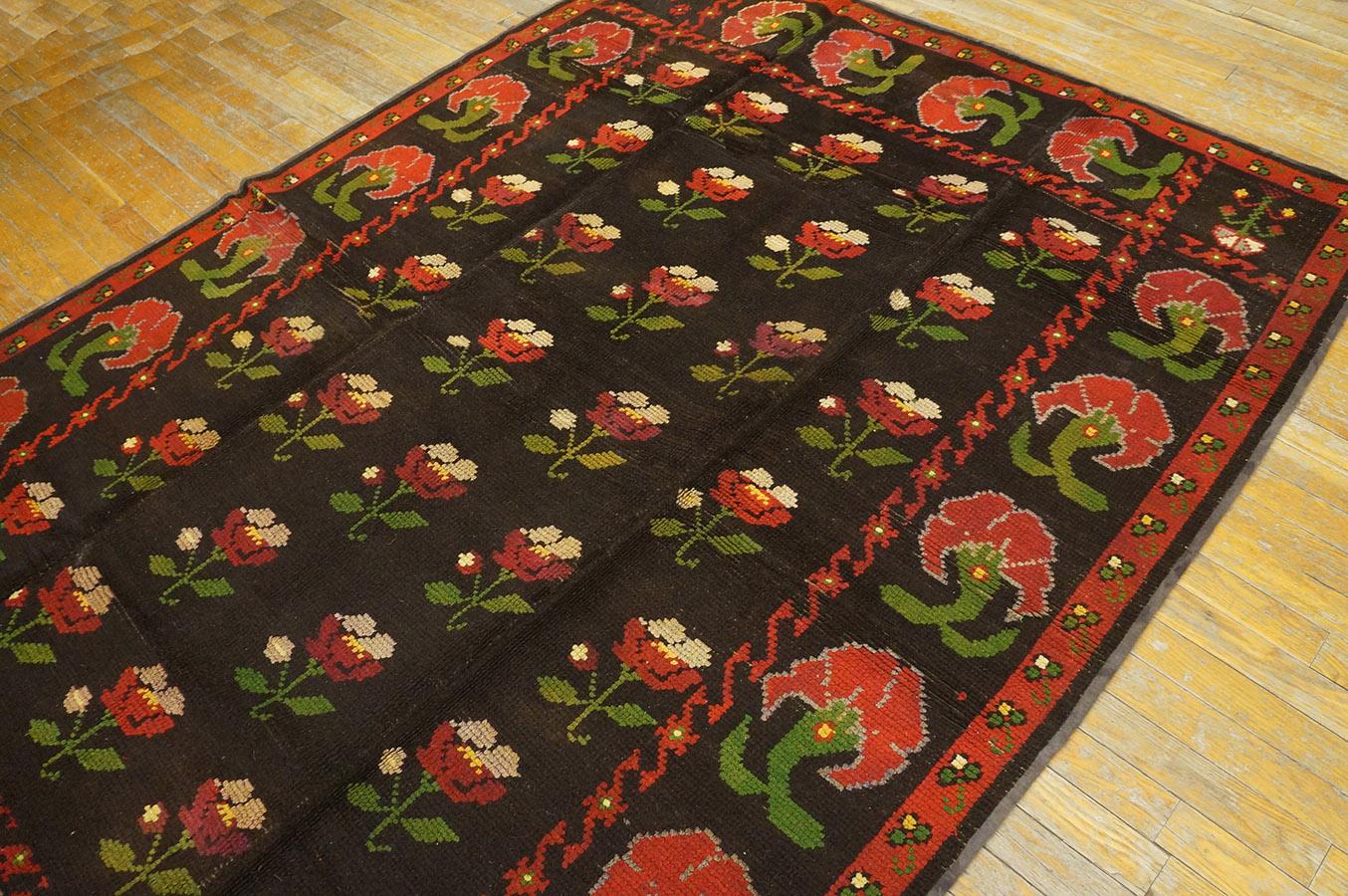 Early 20th Century Spanish Alpujarra Carpet ( 5'3