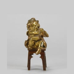 Early 20th Century Spanish Bronze Entitled "Girl Putting on her Shoe" by J Clara