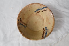 Early 20th Century Spanish Brown and Blue Glazed Terracotta Lebrillo