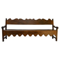 Early 20th Century Spanish Colonial-Style Bench - 246 cm Long
