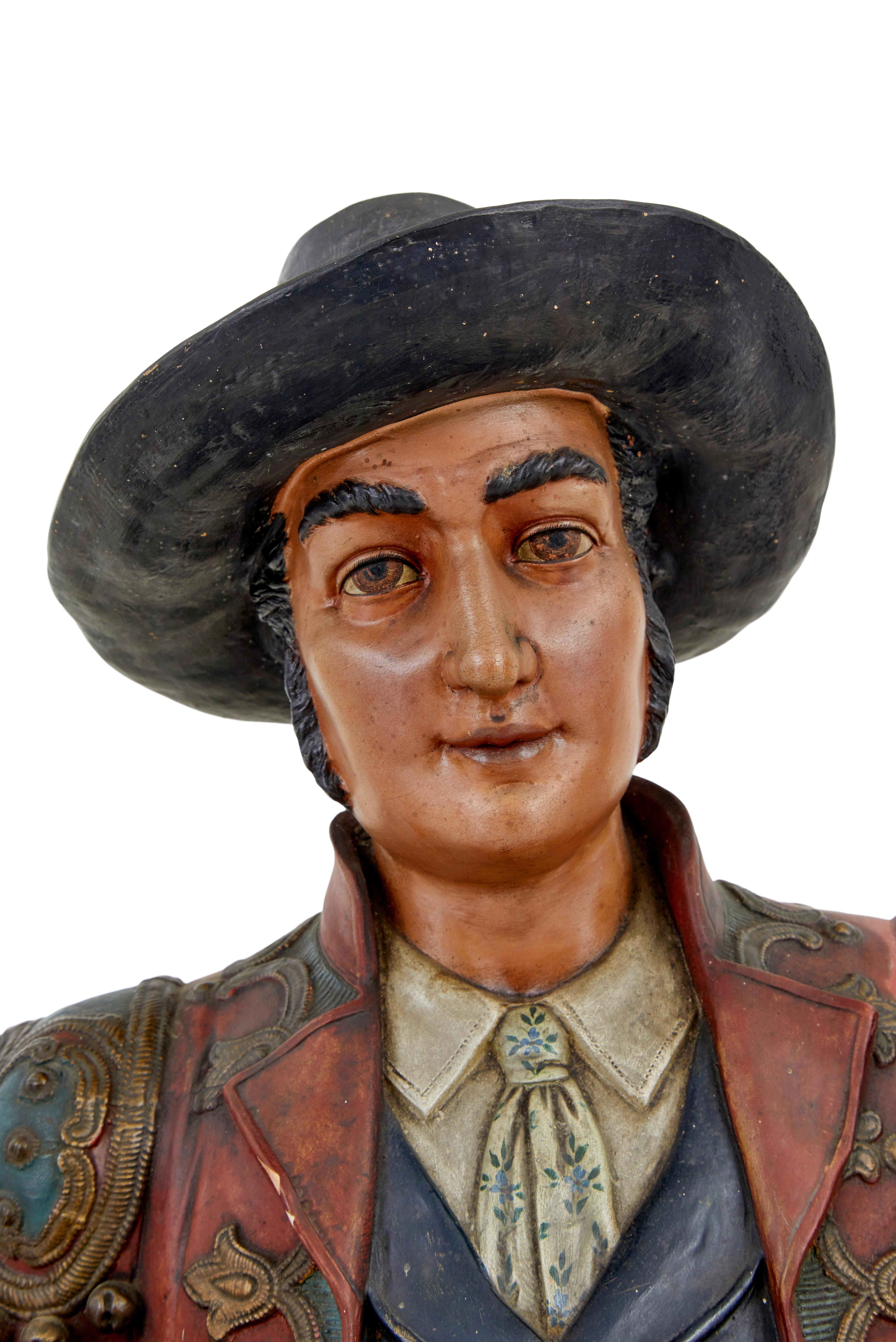 Fatto a mano Fioriera in terracotta a figure spagnola dell'inizio del XX secolo in vendita