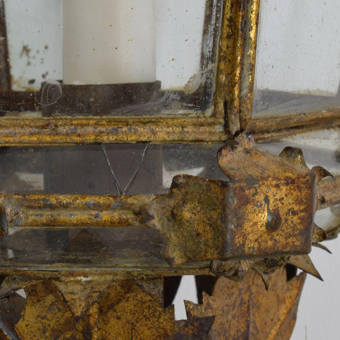 Early 20th Century Spanish Gilded Metal Lantern 7