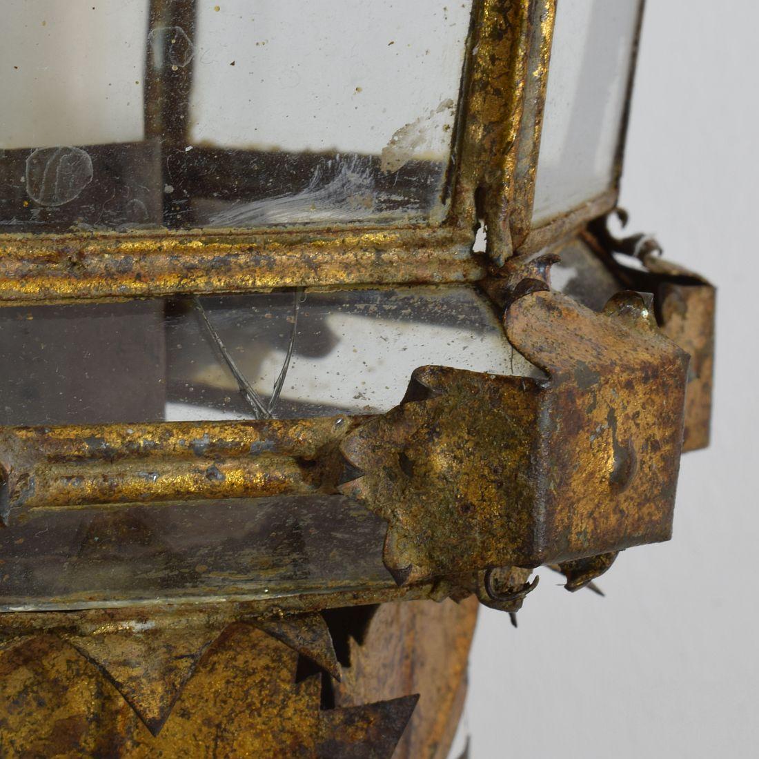 Early 20th Century Spanish Gilded Metal Lantern 8
