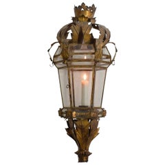 Early 20th Century Spanish Gilded Metal Lantern