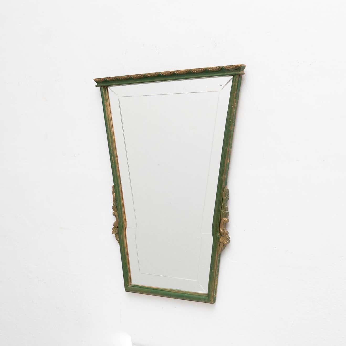 Mid-Century Modern Early 20th Century Spanish Handcrafted Mirror For Sale