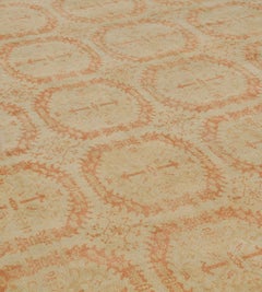 Handwoven Early 20th Century Spanish Wool Rug with Floral Motifs