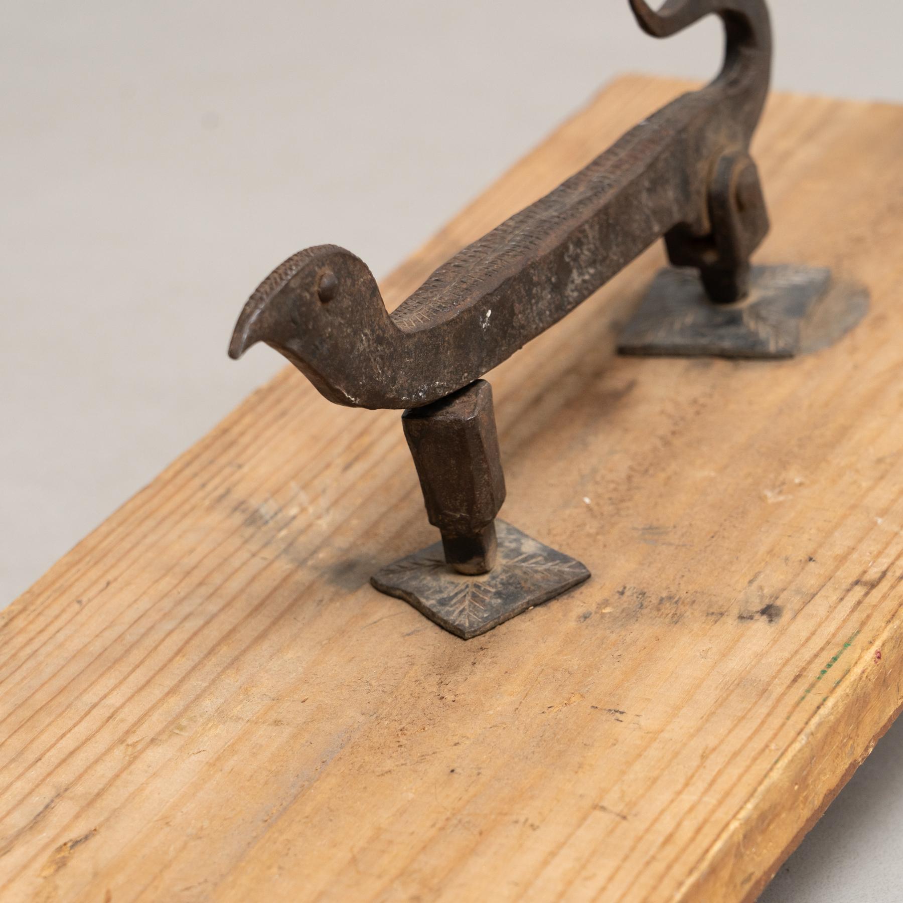 Early 20th Century Spanish Sculptural Metal Door Knocker – Circa 1940 For Sale 2
