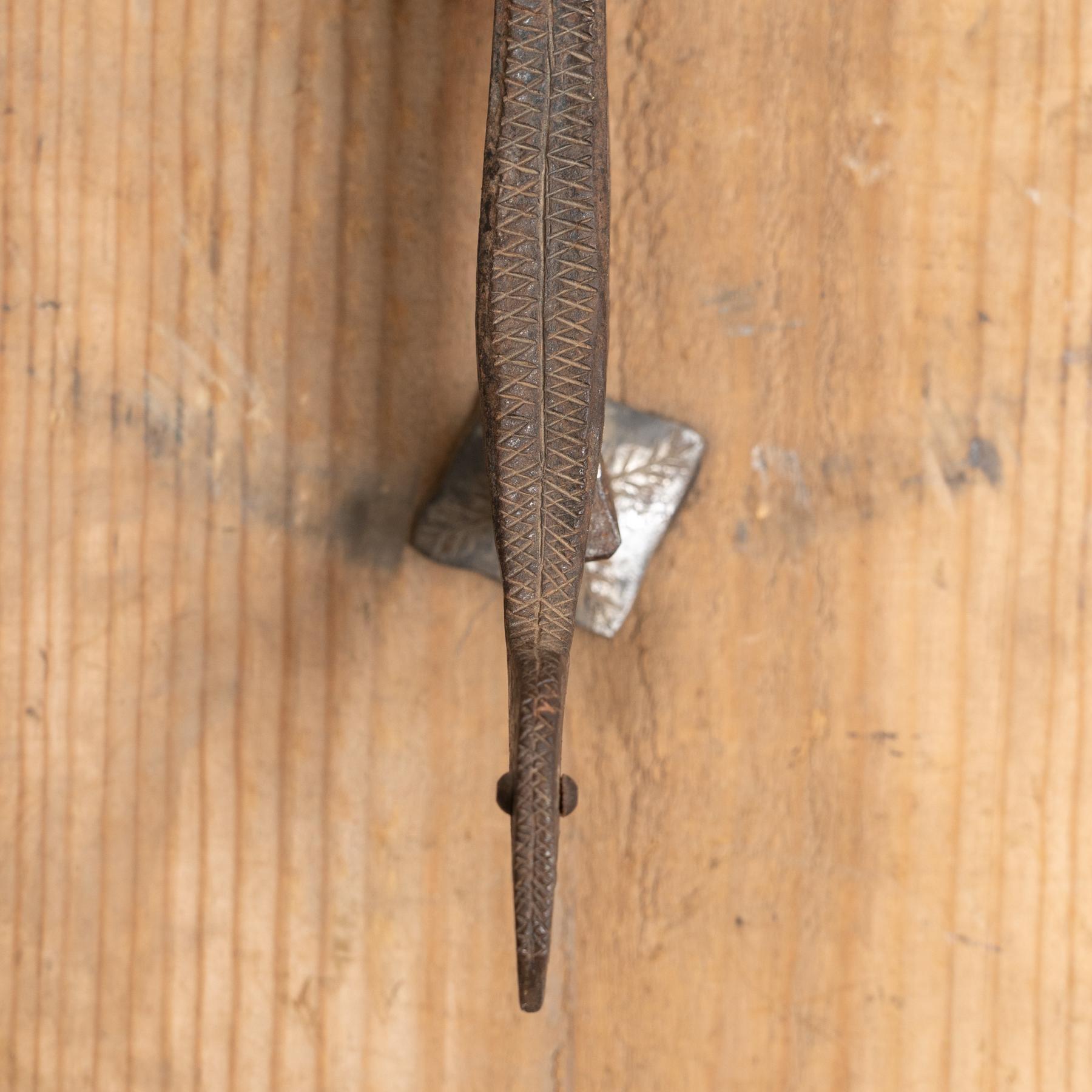 Early 20th Century Spanish Sculptural Metal Door Knocker – Circa 1940 For Sale 4