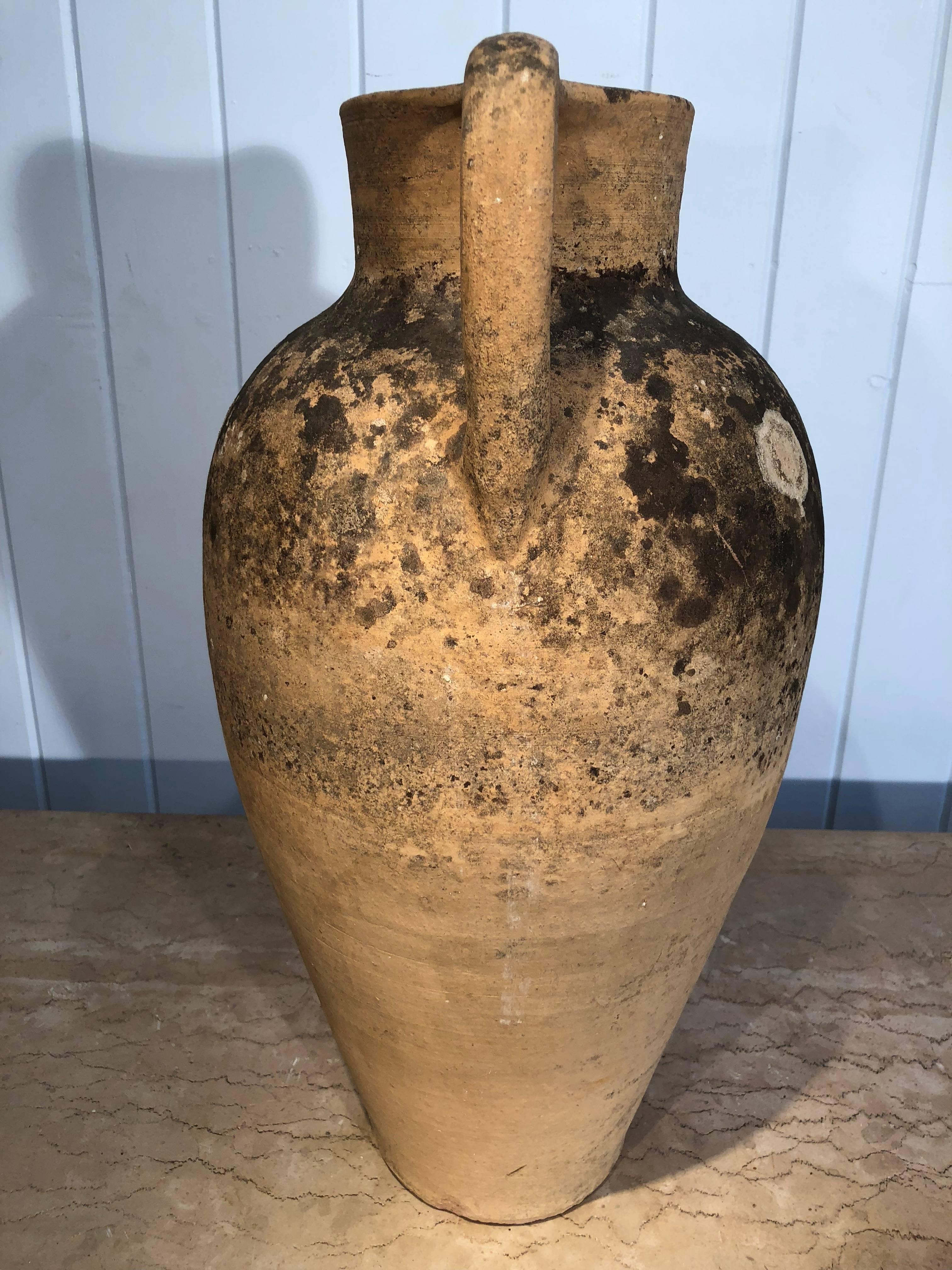 Rustic Early 20th Century Spanish Terracotta Handled Amphora