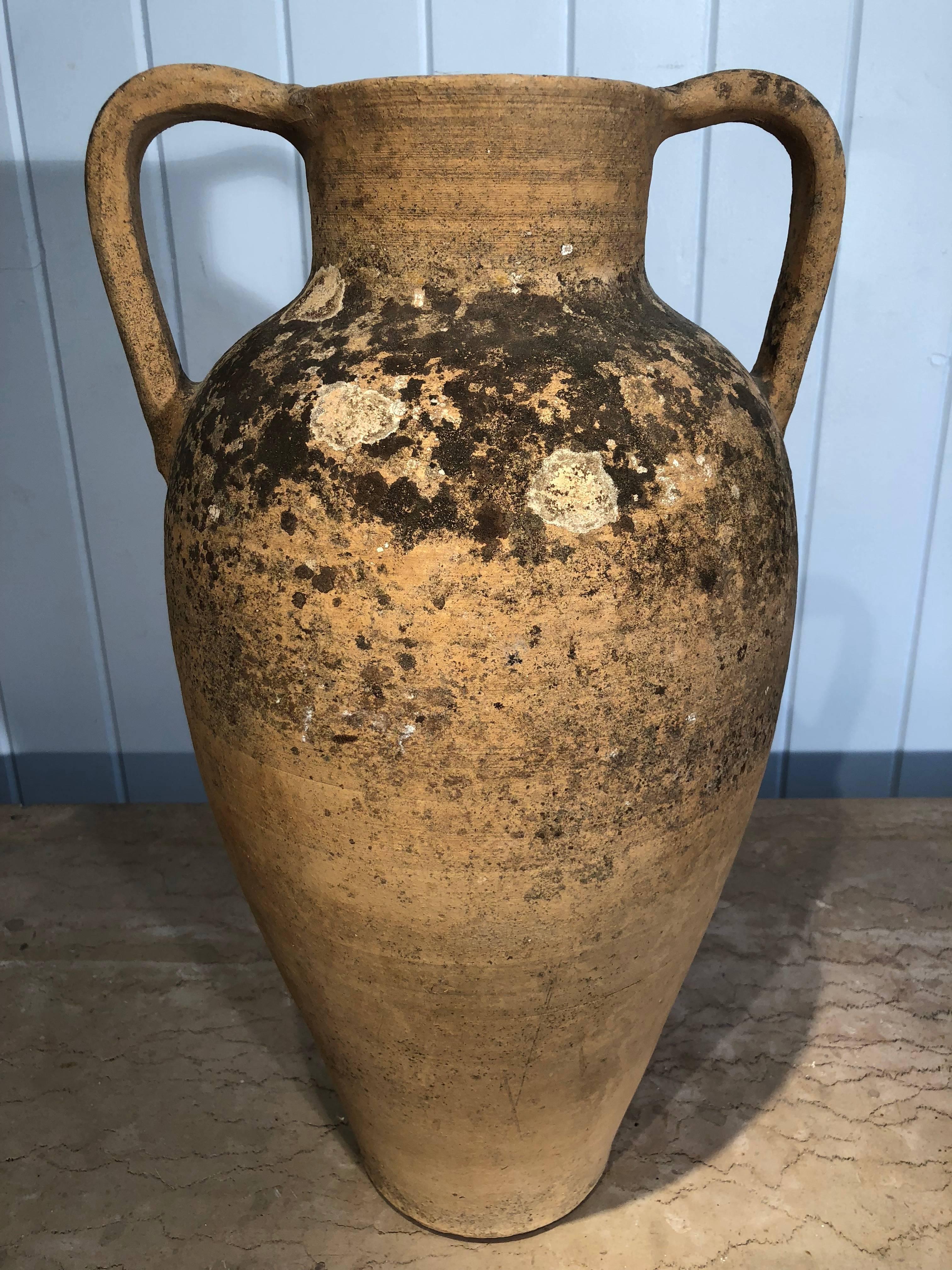 Early 20th Century Spanish Terracotta Handled Amphora 1