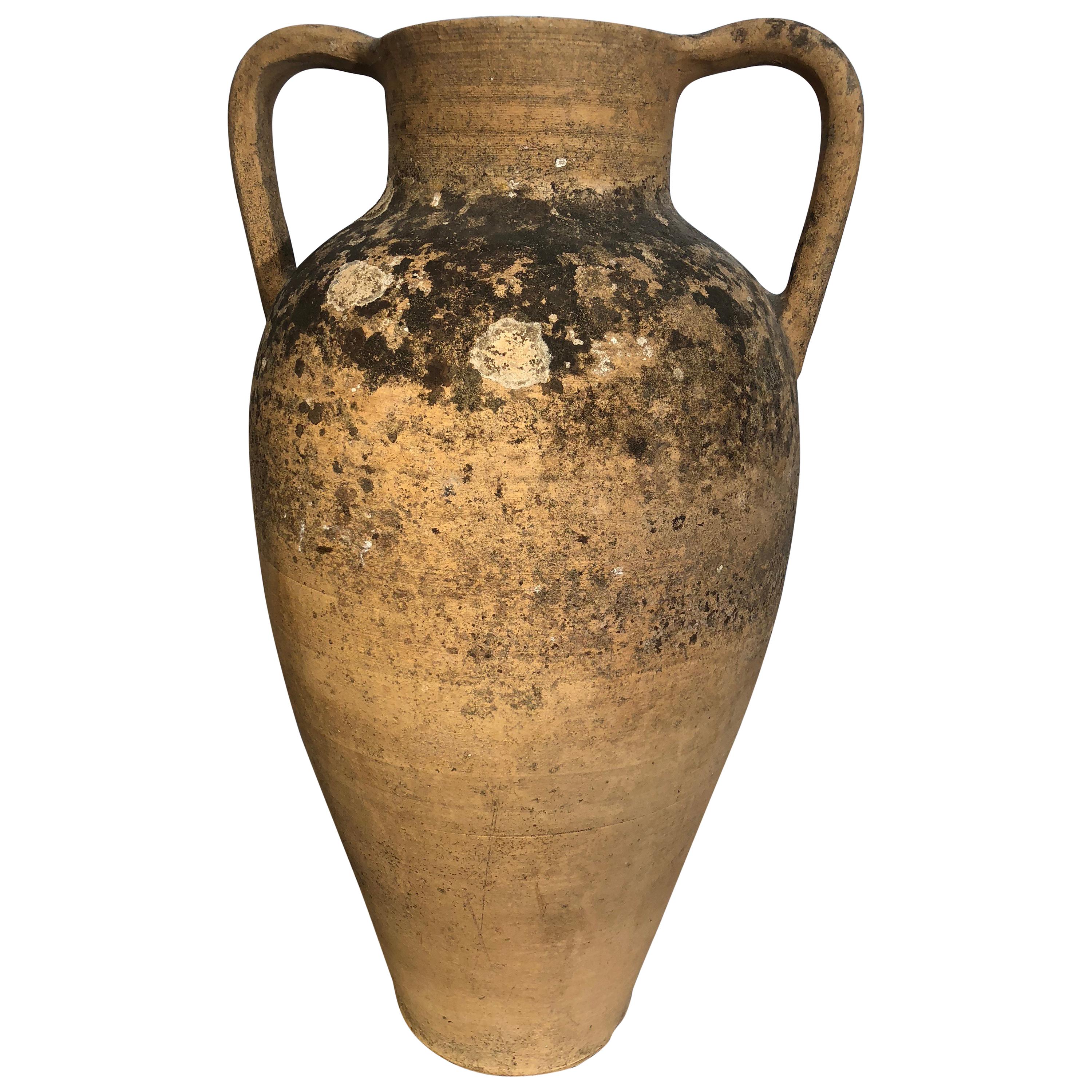 Early 20th Century Spanish Terracotta Handled Amphora