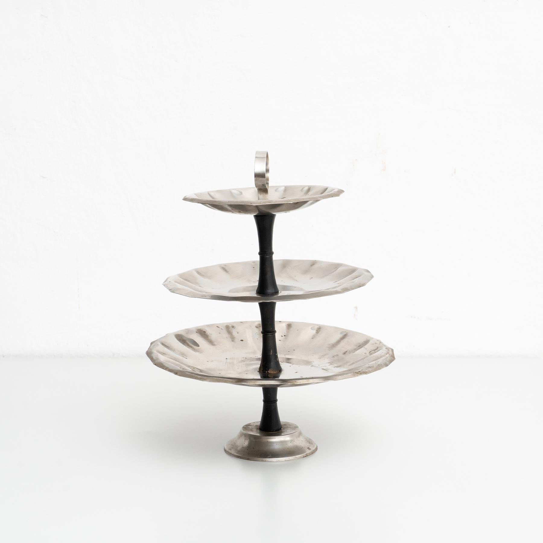 French Early 20th Century Spanish Three Tier Dessert Stand For Sale