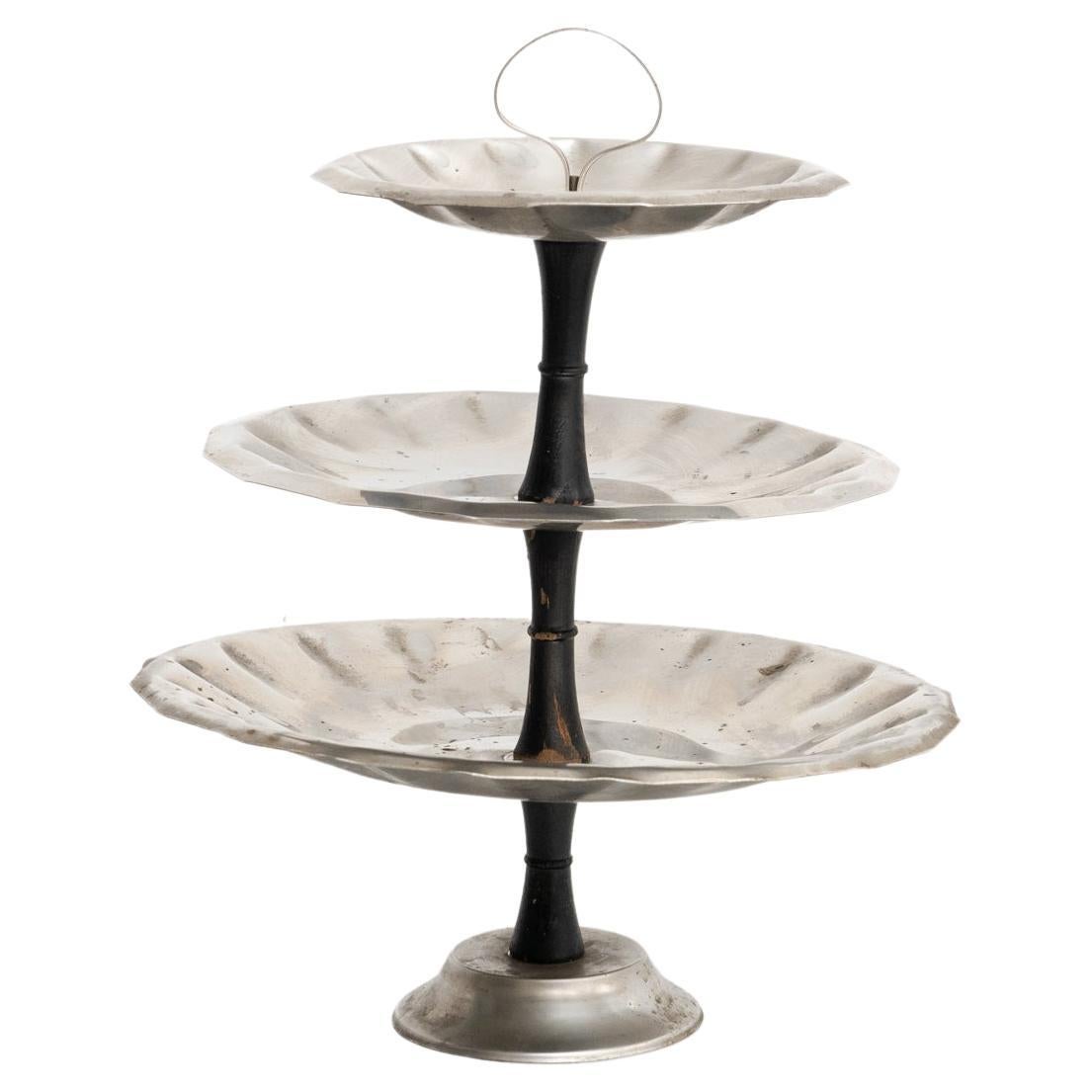 Early 20th Century Spanish Three Tier Dessert Stand For Sale