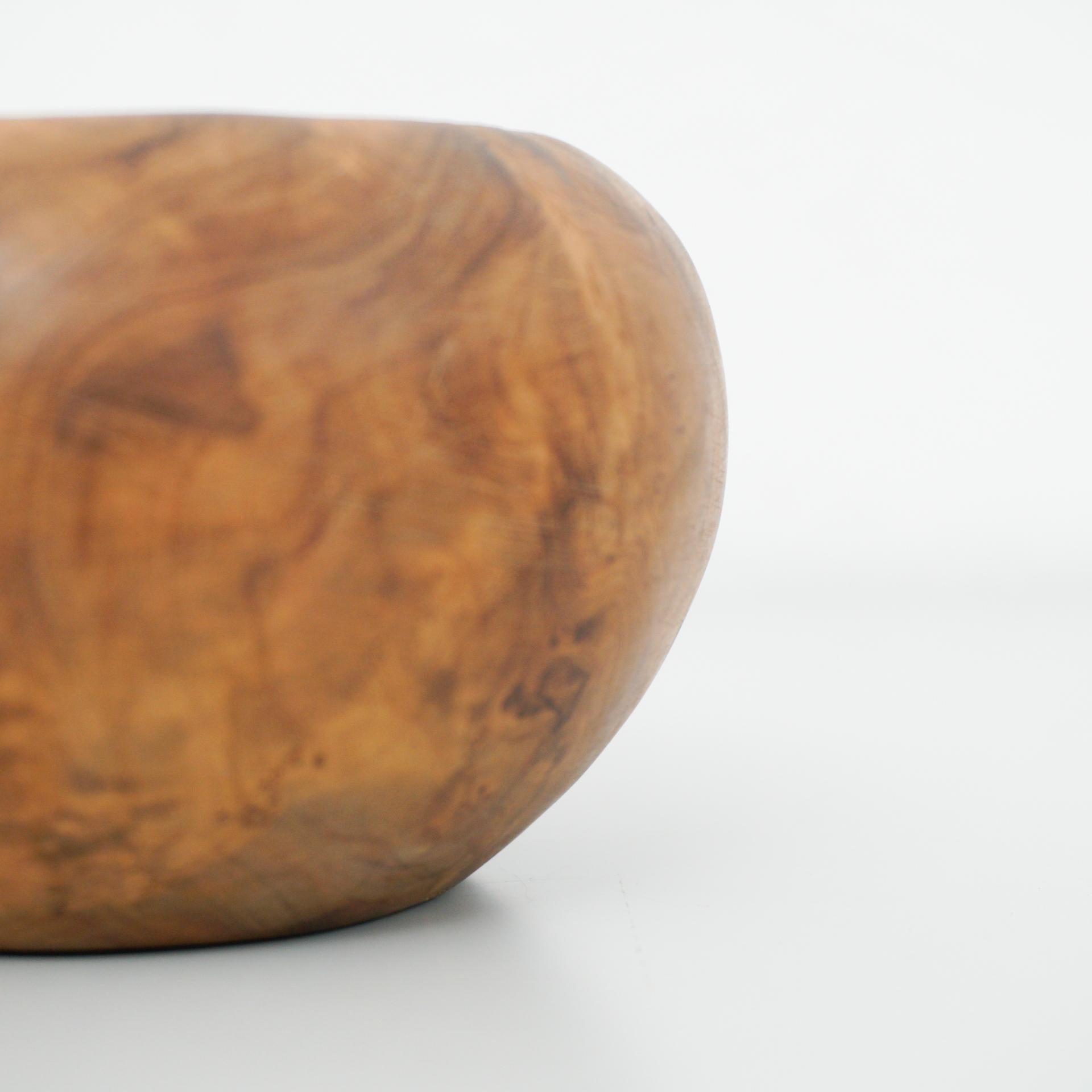 Mid-Century Modern Early 20th Century Spanish Traditional Olive Wood Bowl For Sale