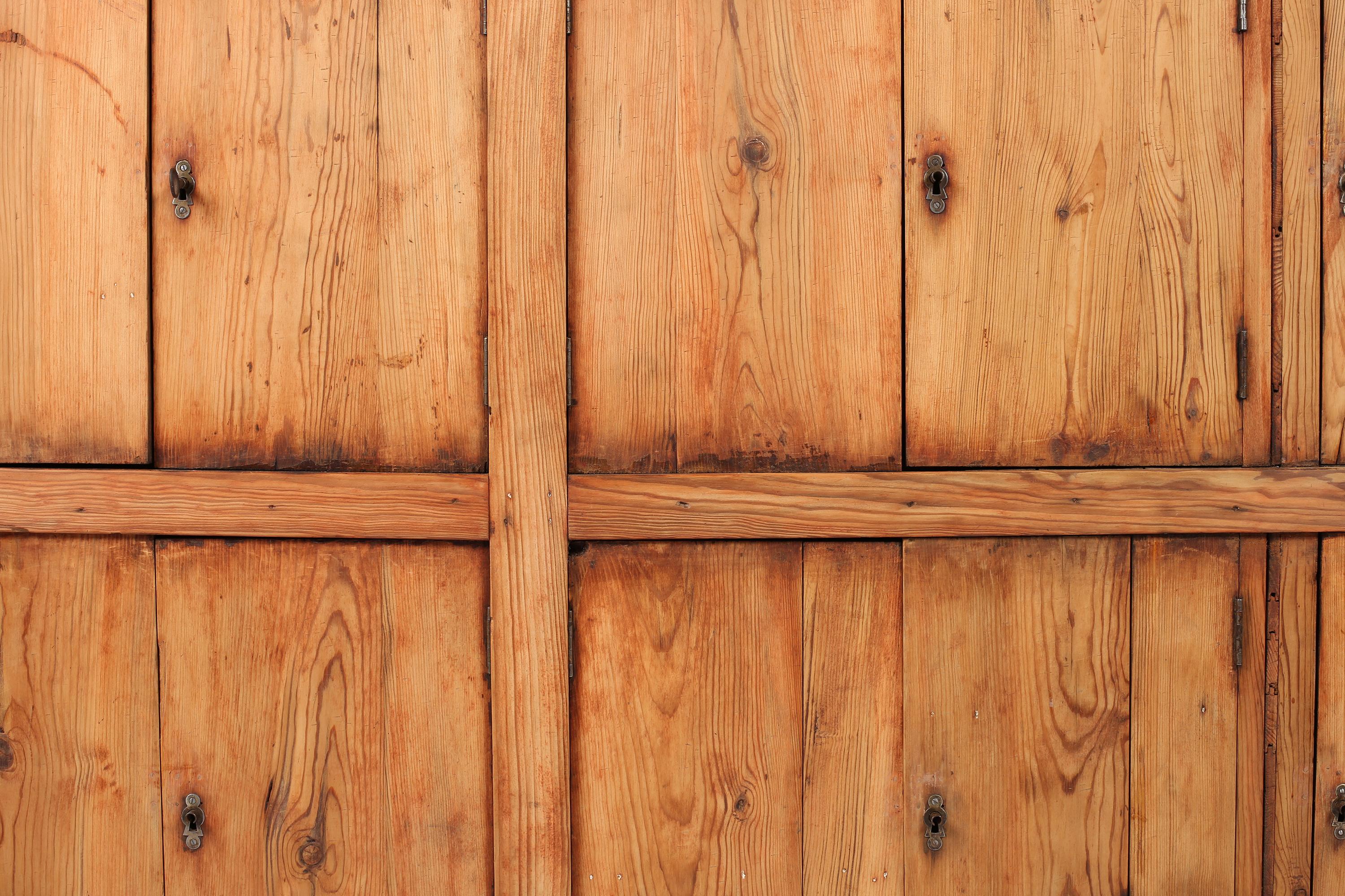 Early 20th Century Spanish Utilitarian Pine Cabinet For Sale 9