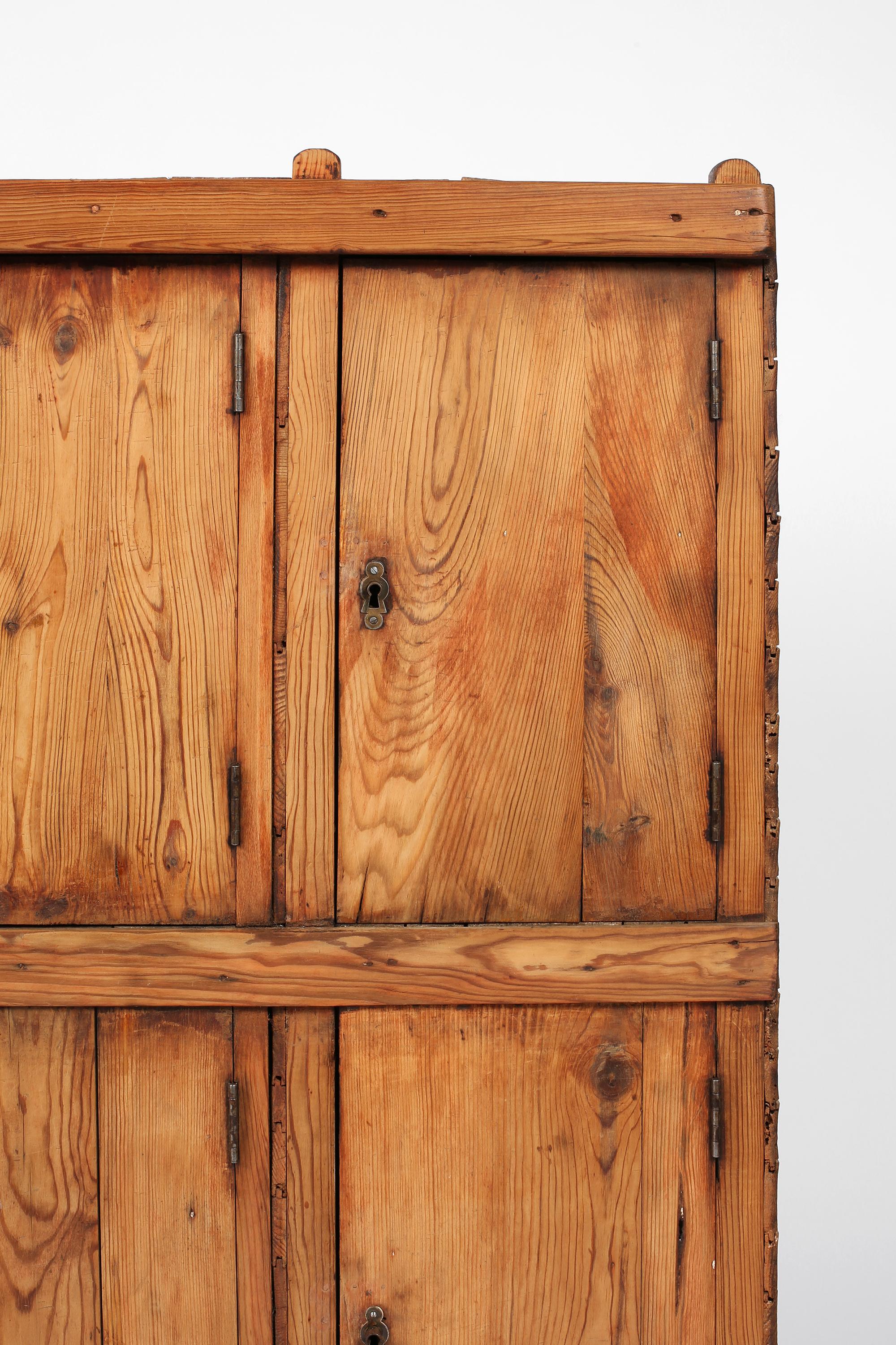 Early 20th Century Spanish Utilitarian Pine Cabinet For Sale 5