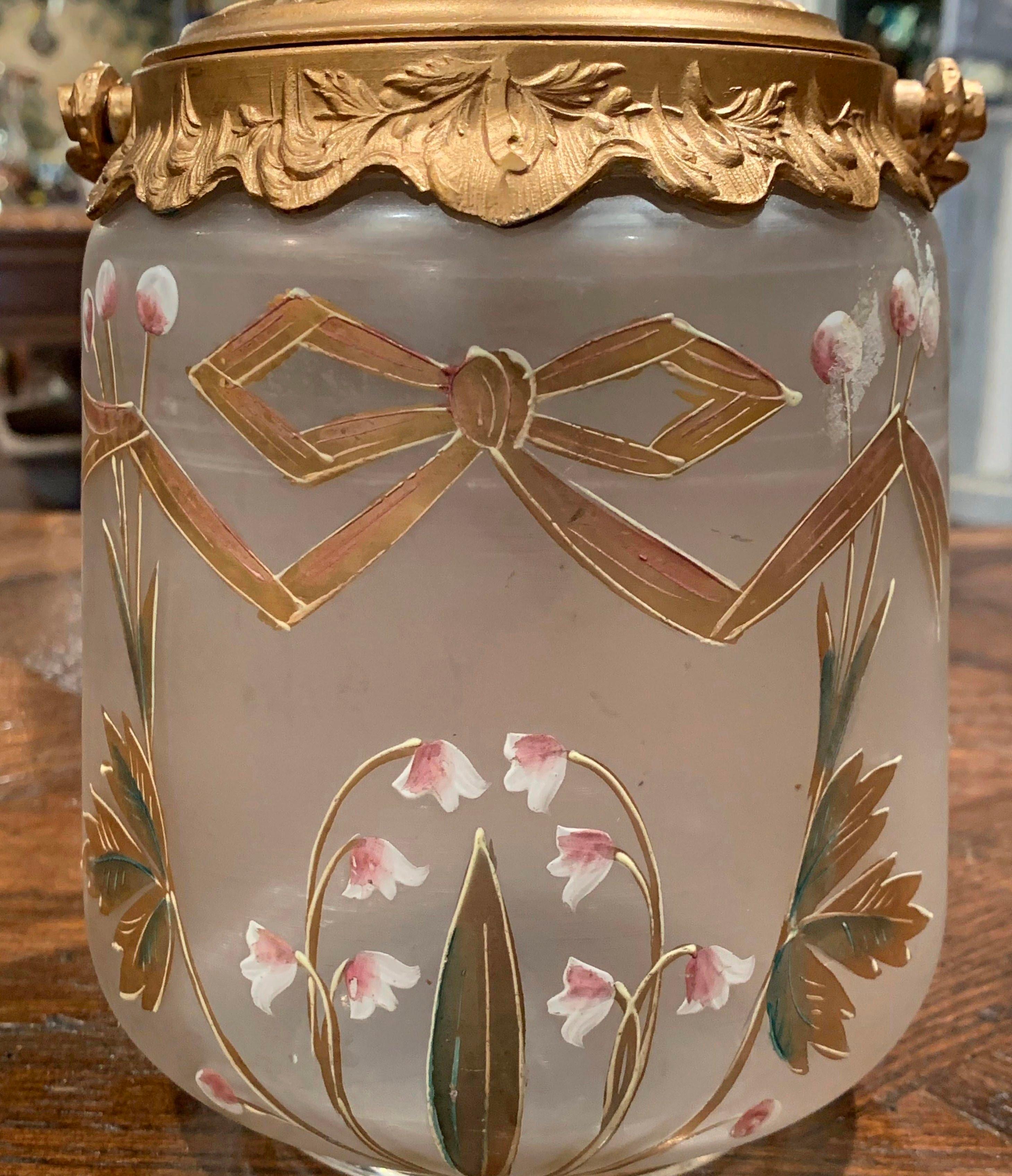 glass candy jar with metal lid