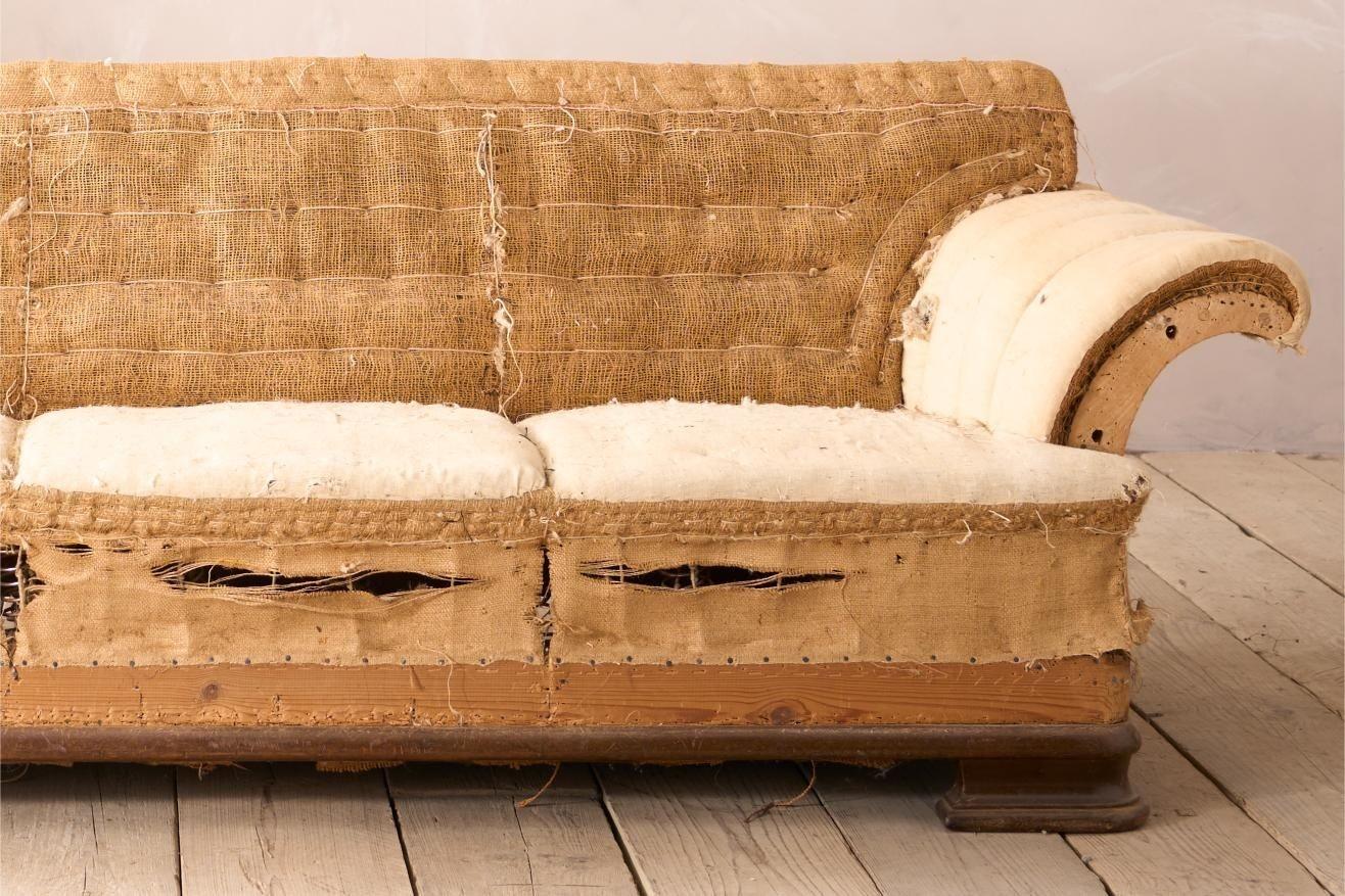 Early 20th century square back Danish sofa In Good Condition In Malton, GB