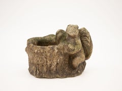 Early 20th Century Squirrel Bird Bath