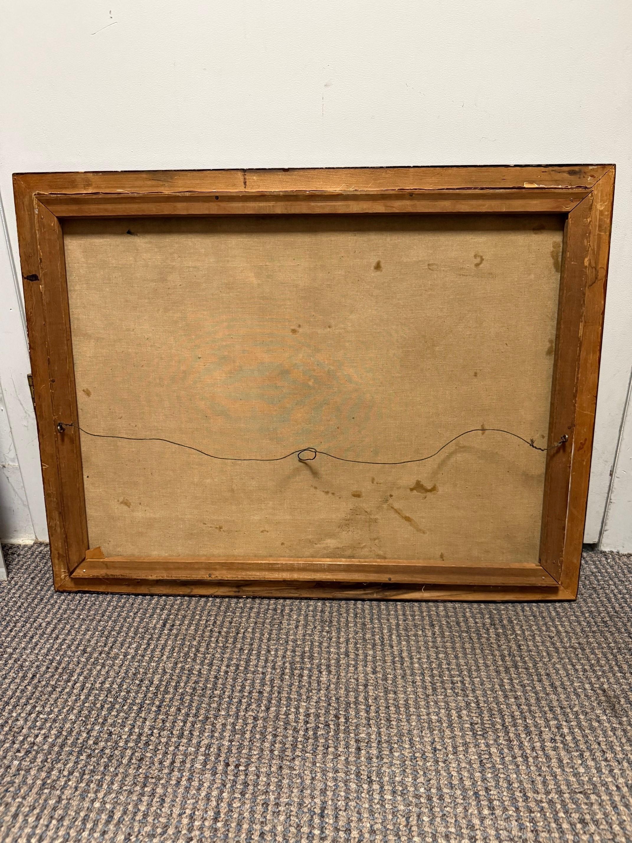 Early 20th Century SS Leviathan US Lines Print on Canvas Framed For Sale 10