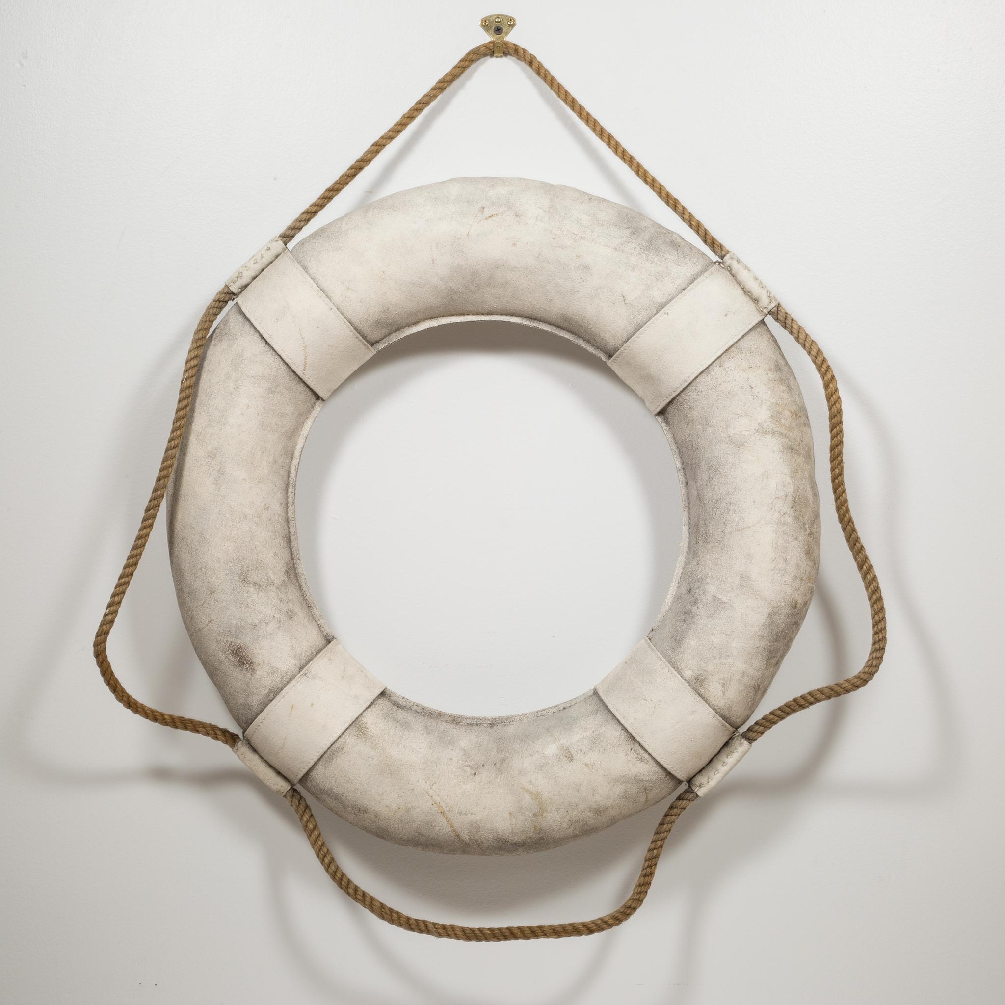 ABOUT

World War II era life preserver from a Safety, Security and Law Enforcement vessel called the L.E. Hurwitz in Alemeda, California.

 Creator Unknown
Date of manufacture circa 1940s
Materials and techniques foam, canvas, paint
Condition