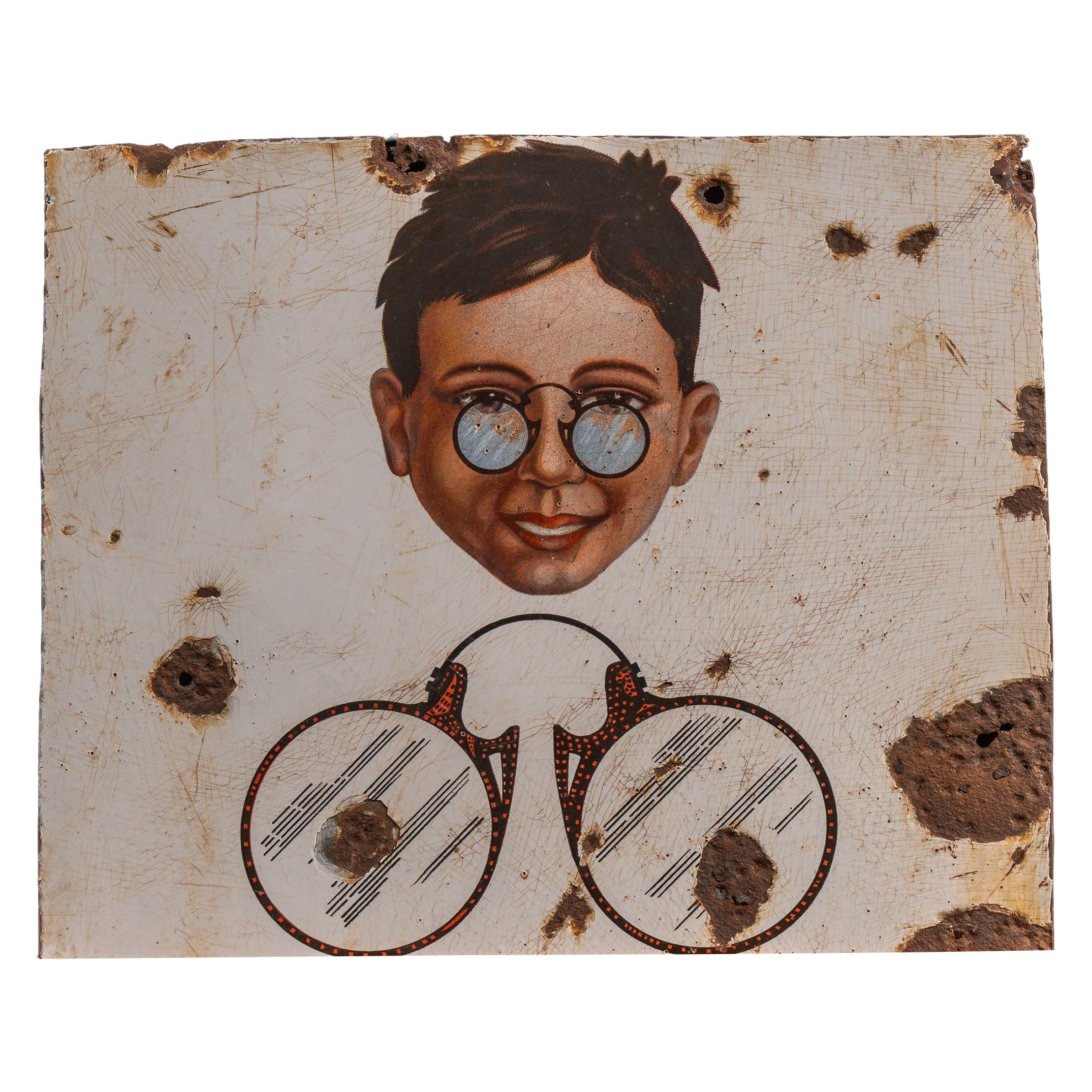 Early 20th Century SSP Optometry Trade Sign