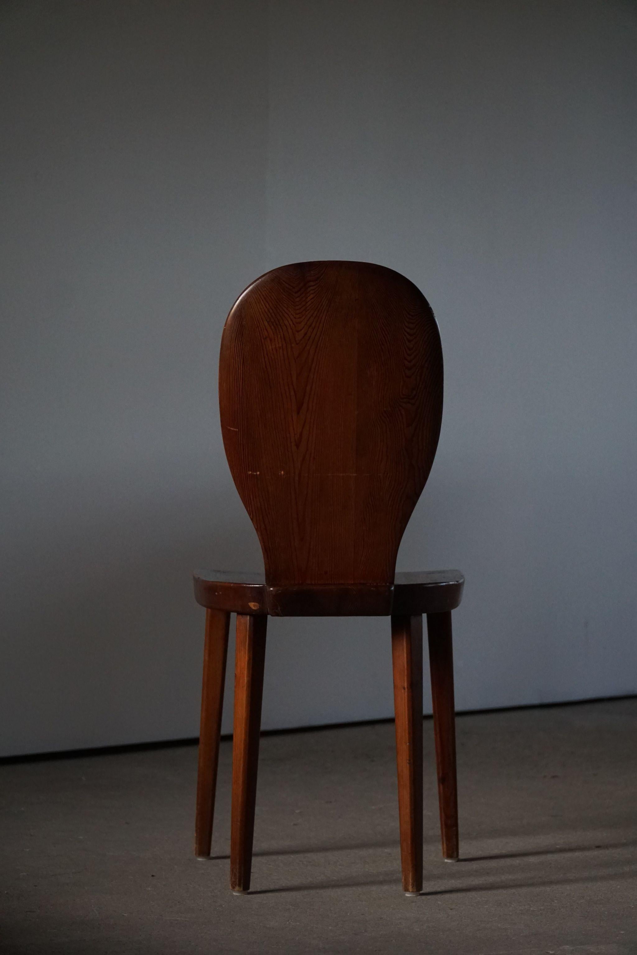 Early 20th Century Stained Pine Chair by Carl Malmsten, Model 