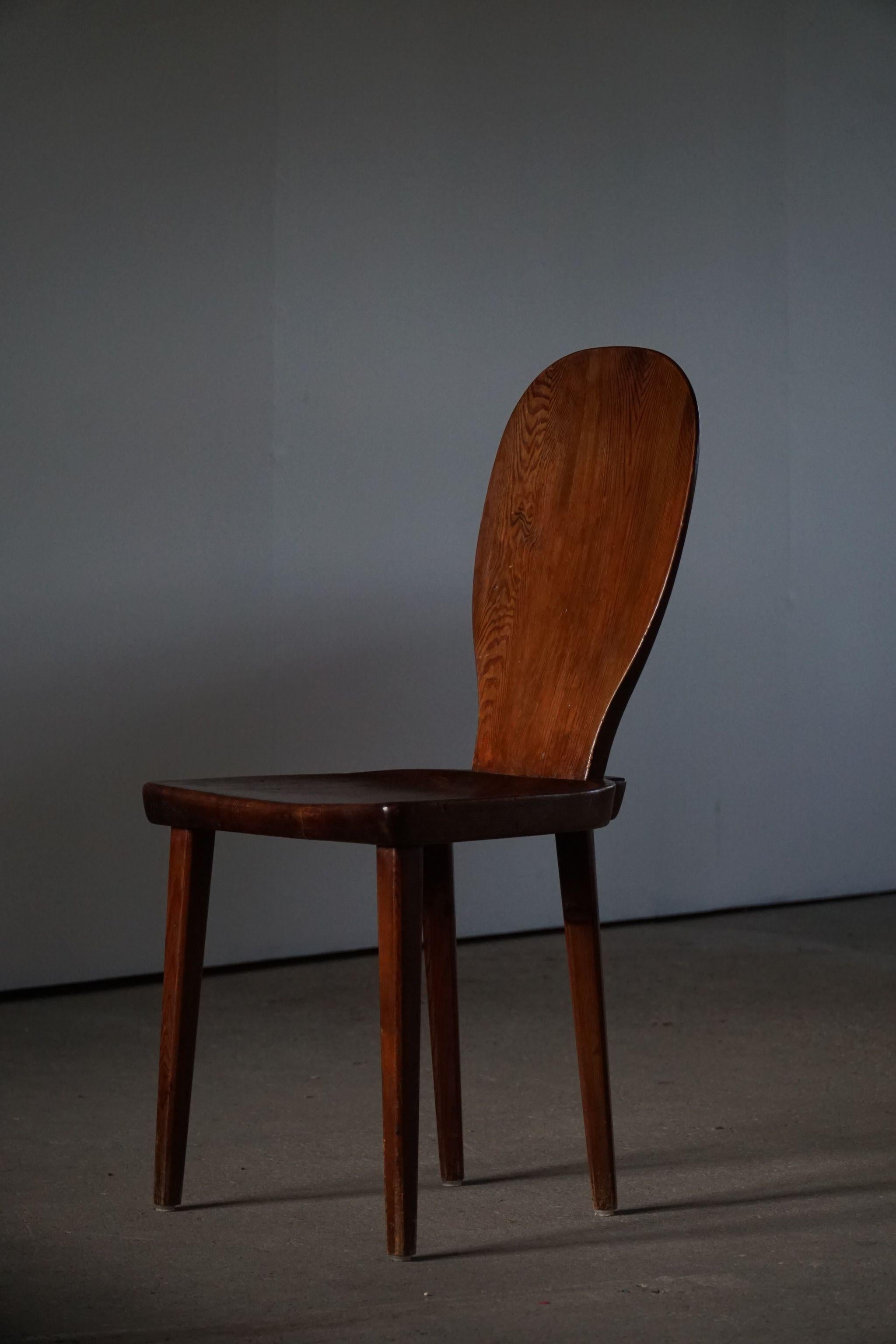 Early 20th Century Stained Pine Chair by Carl Malmsten, Model 