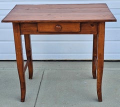 Early 20th Century Stained Pine Table Desk