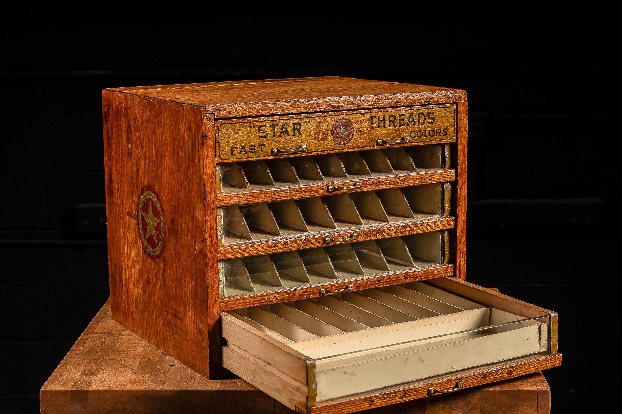 American Early 20th Century Star Threads POS Display Case For Sale