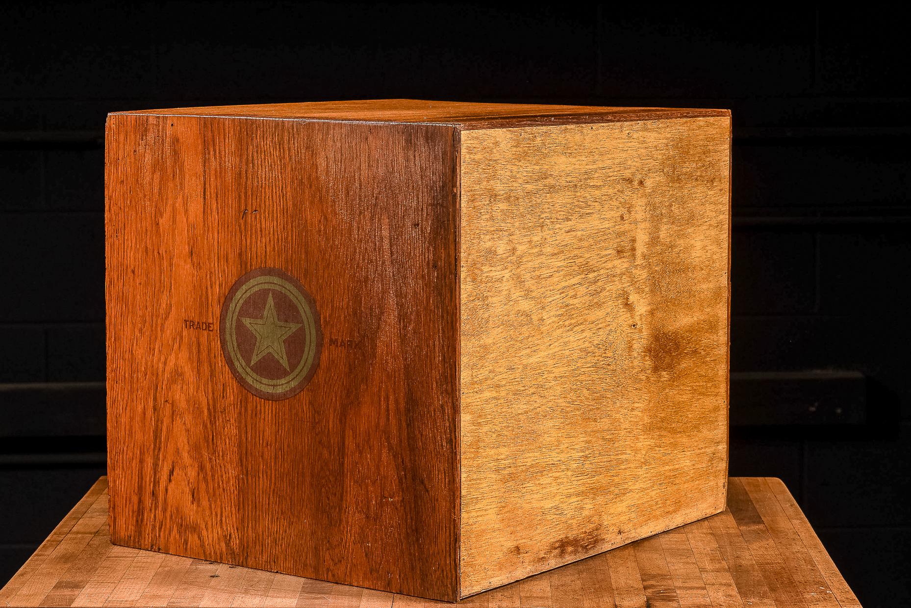 Glass Early 20th Century Star Threads POS Display Case For Sale