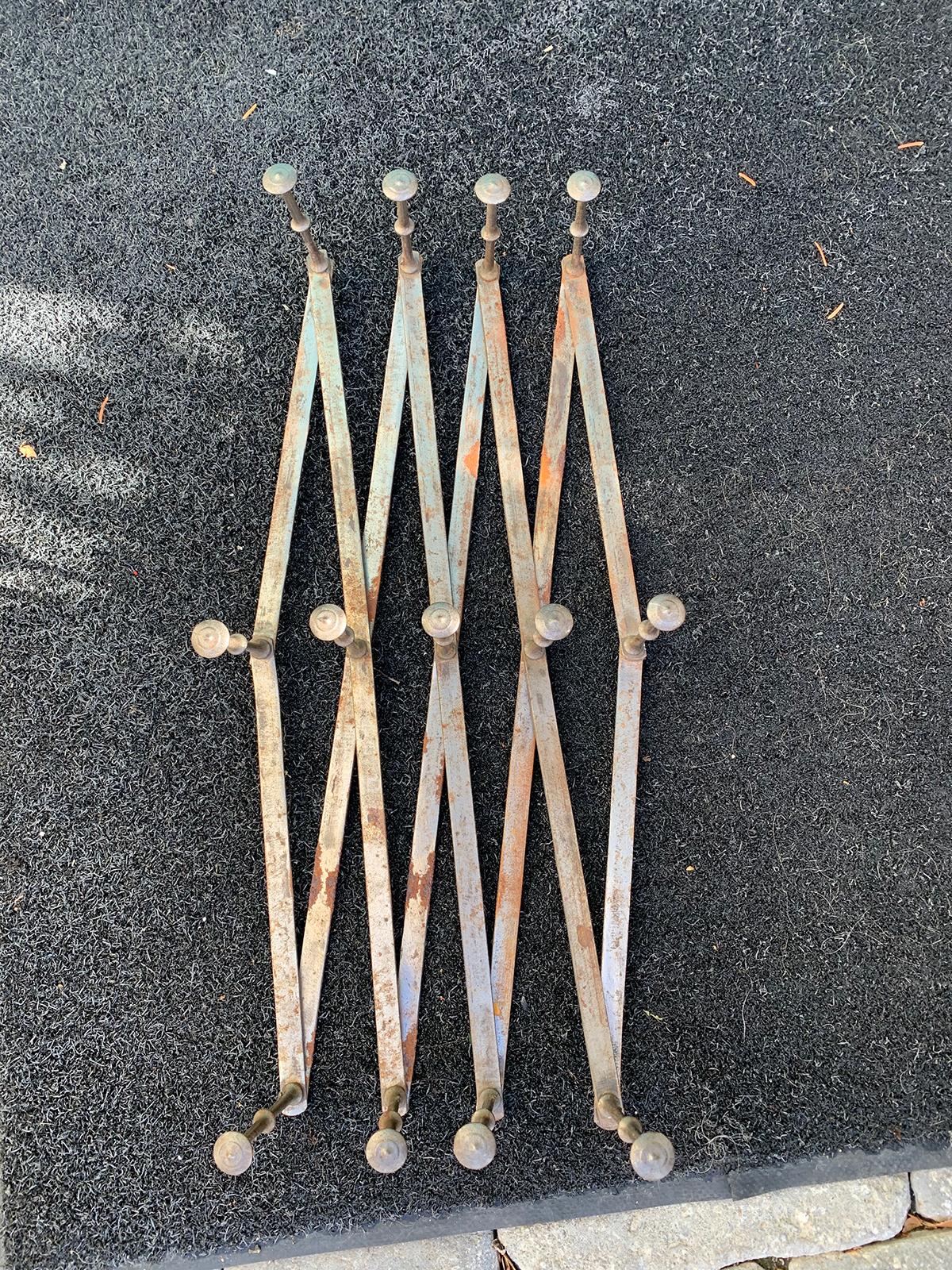 metal accordion coat rack