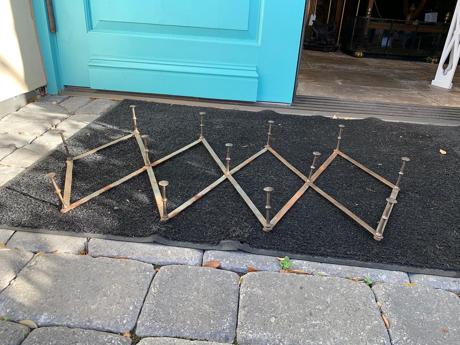 Early 20th Century Steel Accordion Coat Rack In Good Condition In Atlanta, GA