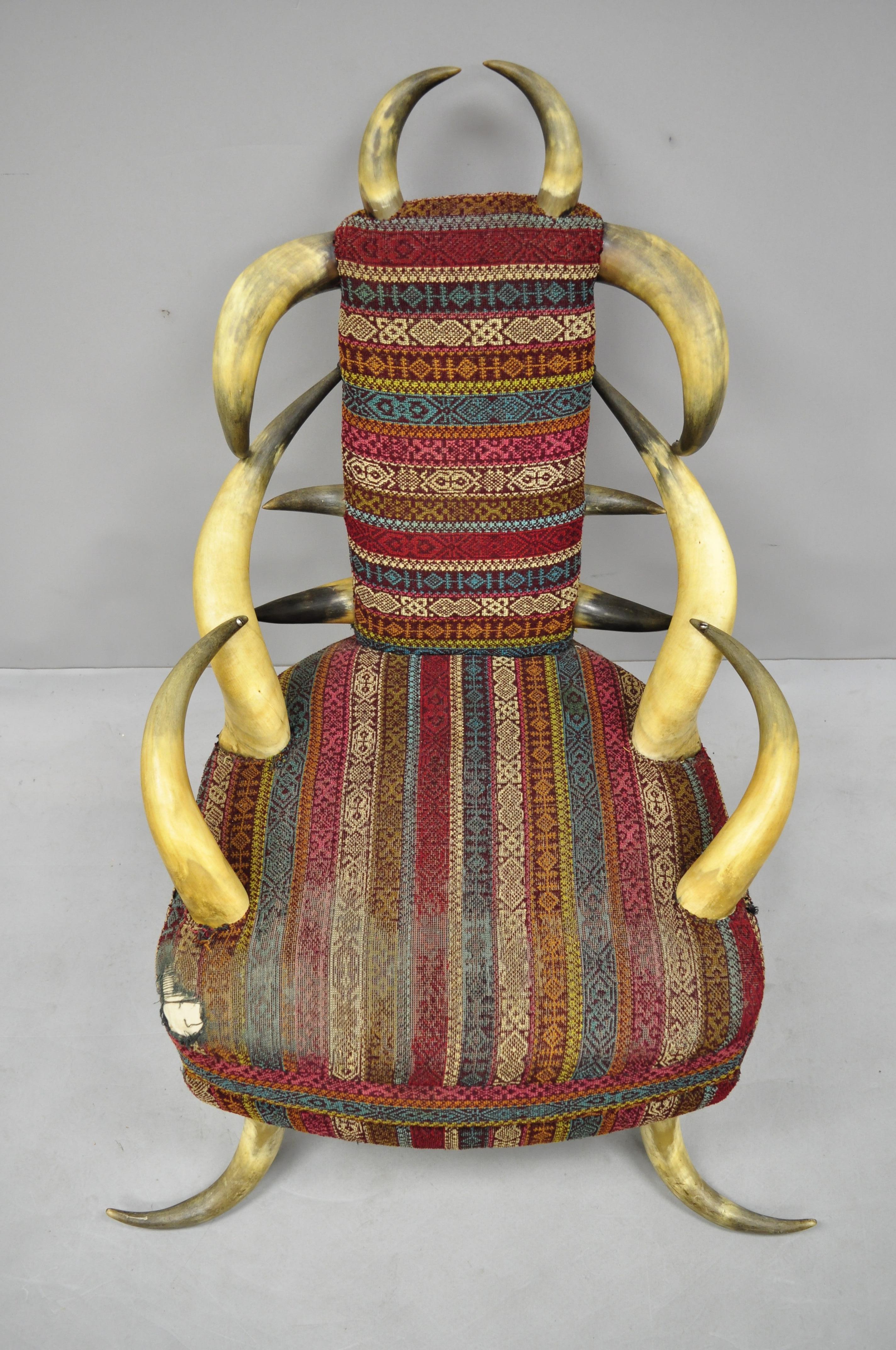 Early 20th Century Steer Horn Parlor Chair 3