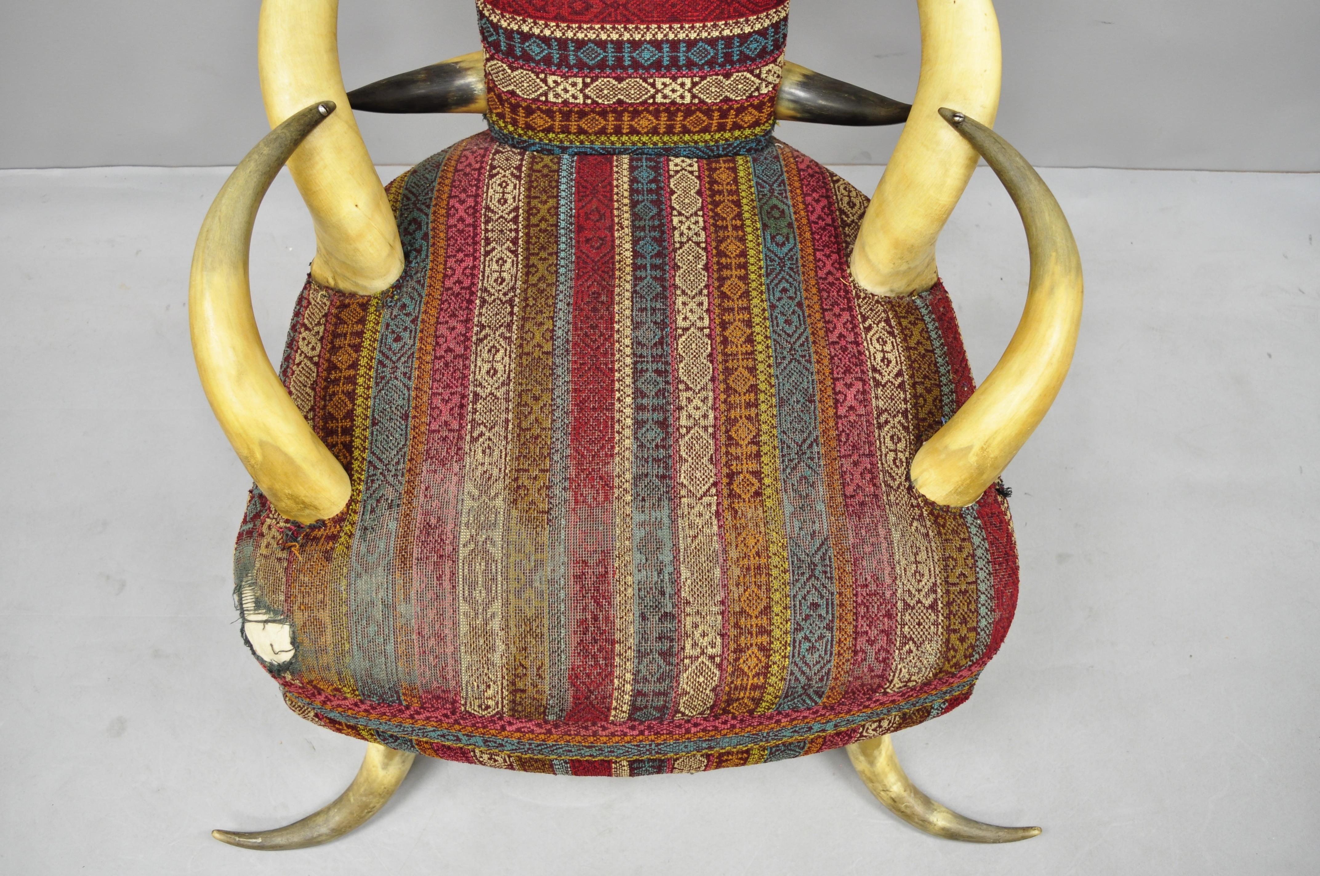 Early 20th Century Steer Horn Parlor Chair 2