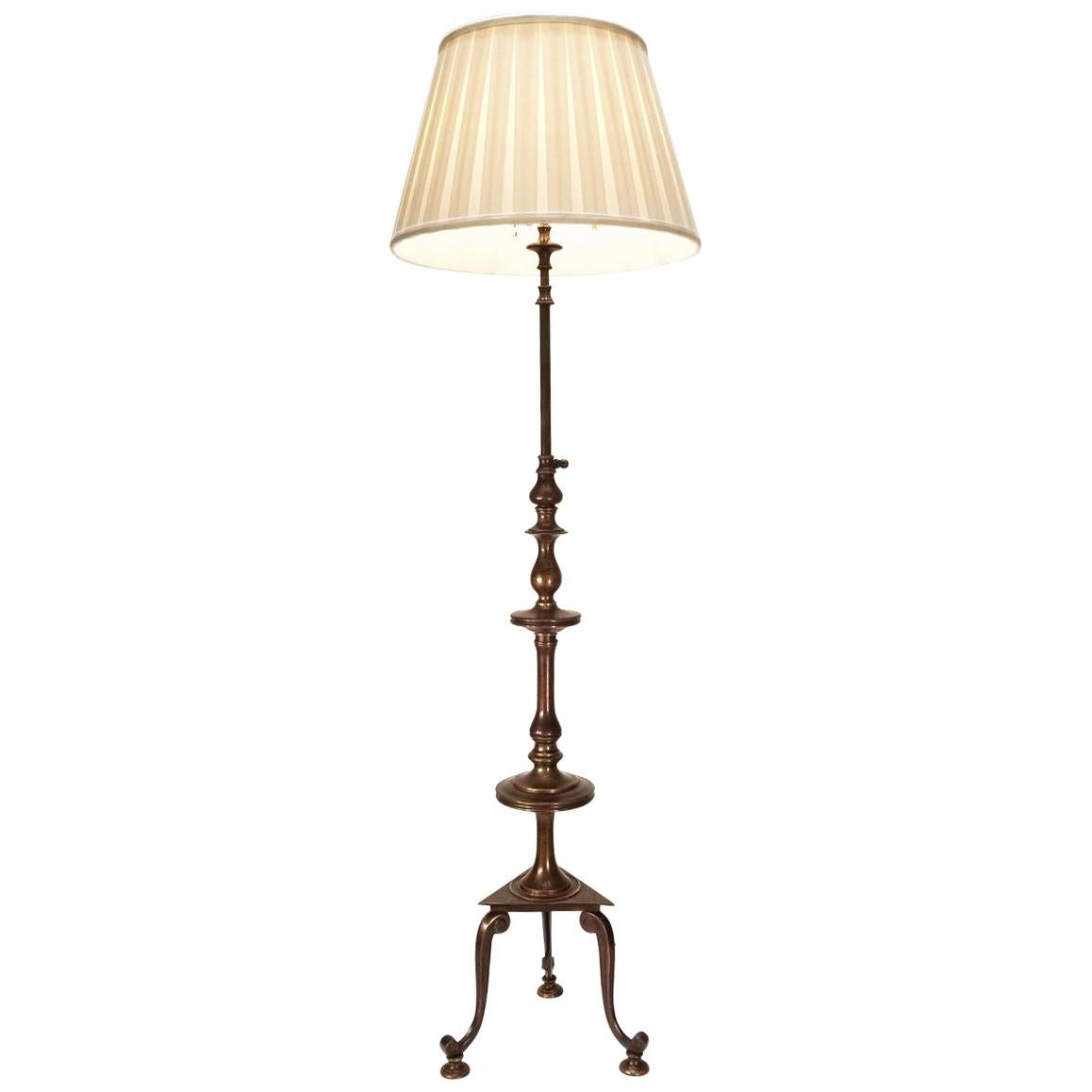 Early 20th Century Sterling Bronze Company Adjustable Floor Lamp For Sale